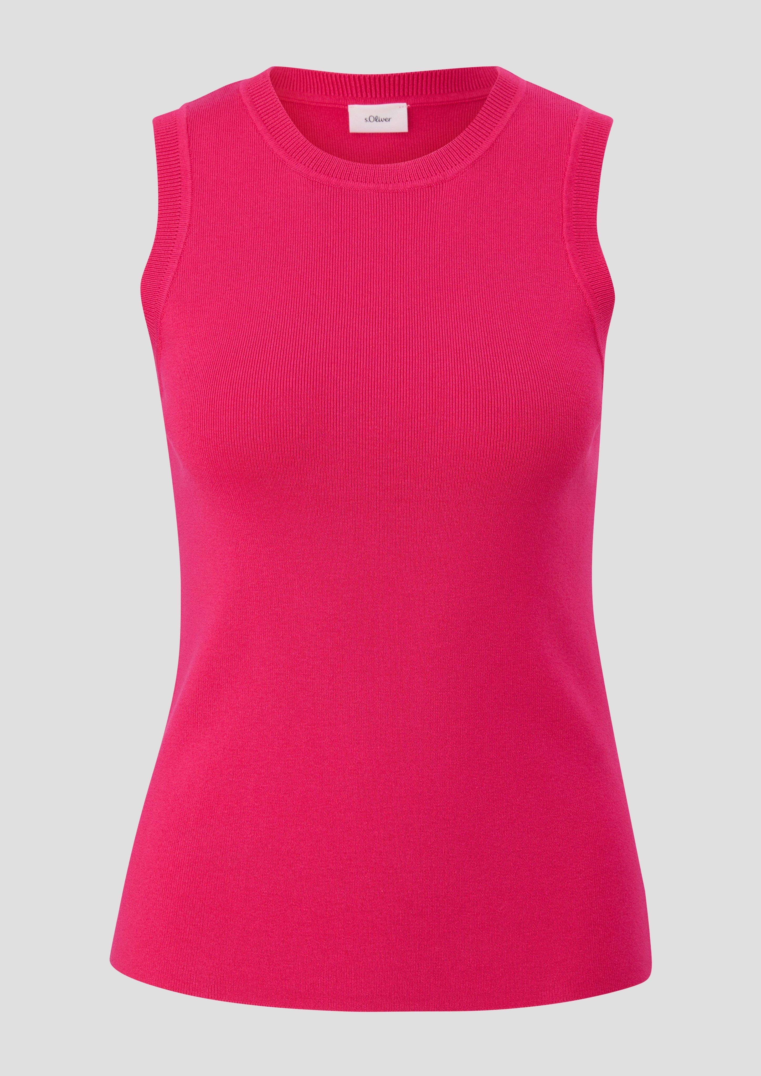 s.Oliver - Stricktop aus Viskosemix, Damen, Rosa