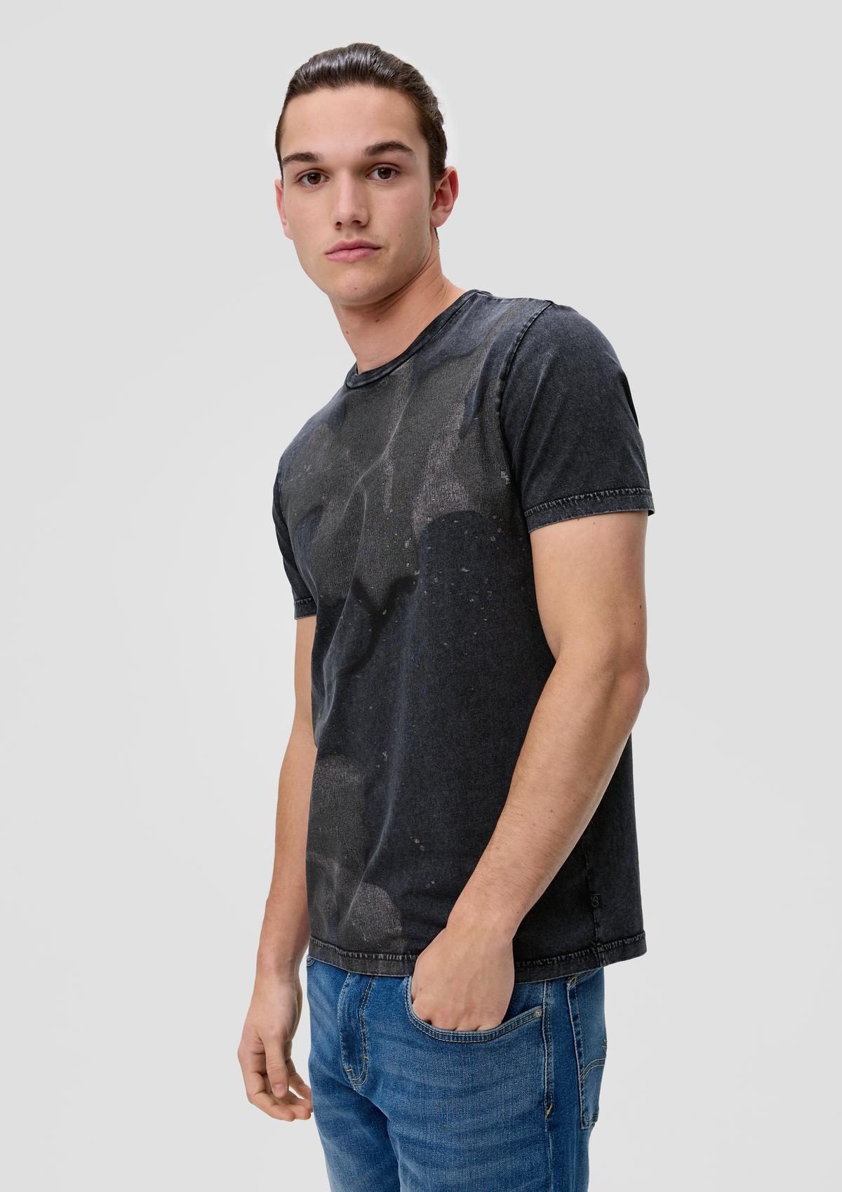 T-Shirt mit Frontprint aus reiner Baumwolle