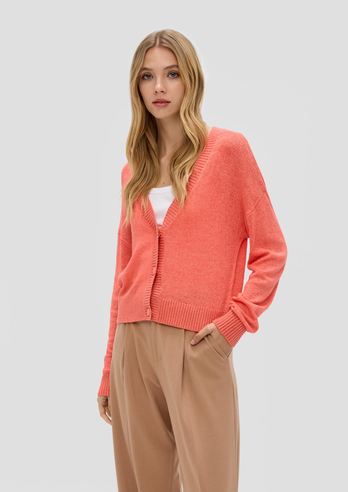 s.Oliver Cropped cardigan with buttons