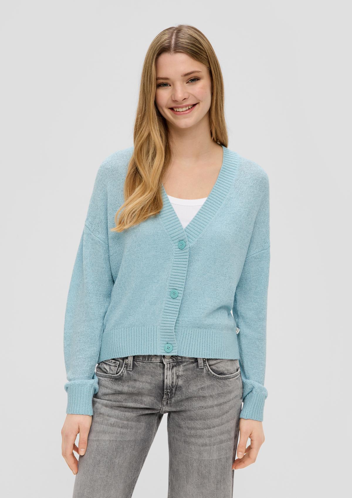 Cropped cardigan with buttons