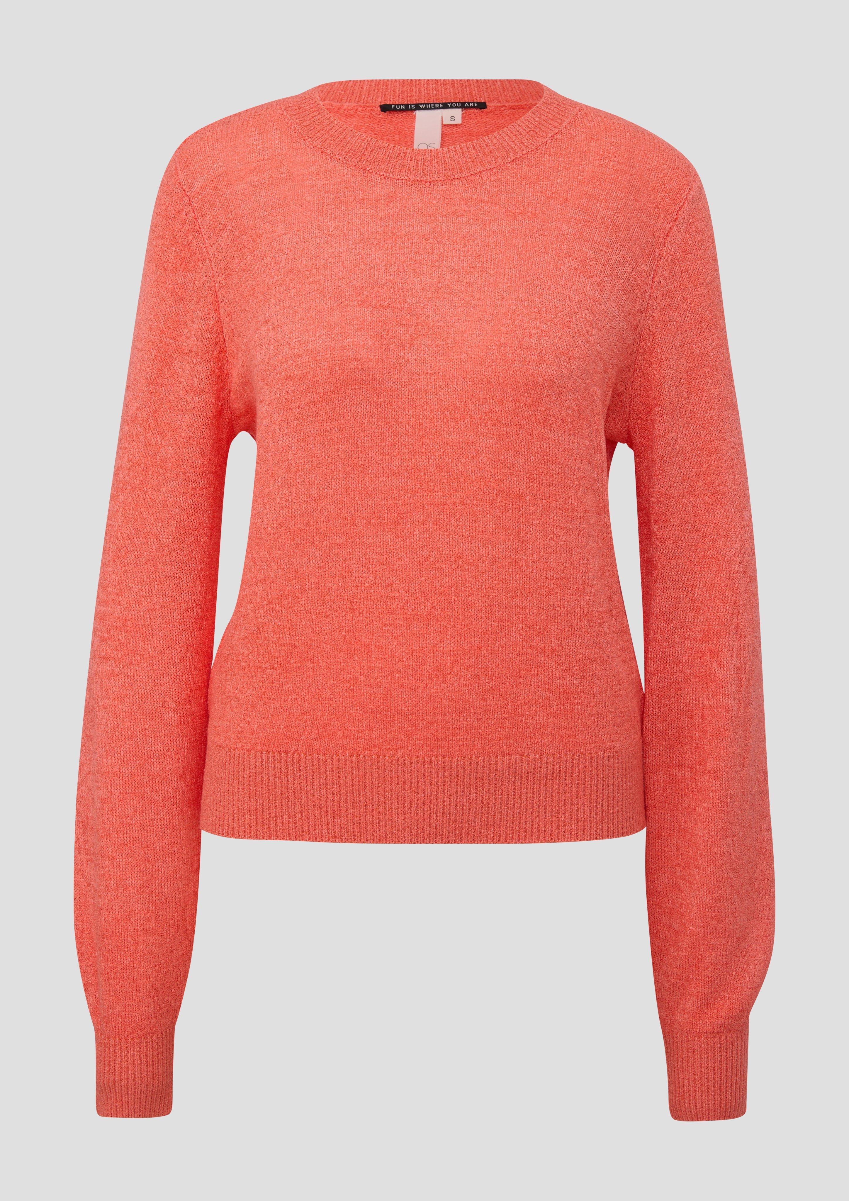 QS - Pullover aus Strick, Damen, Orange