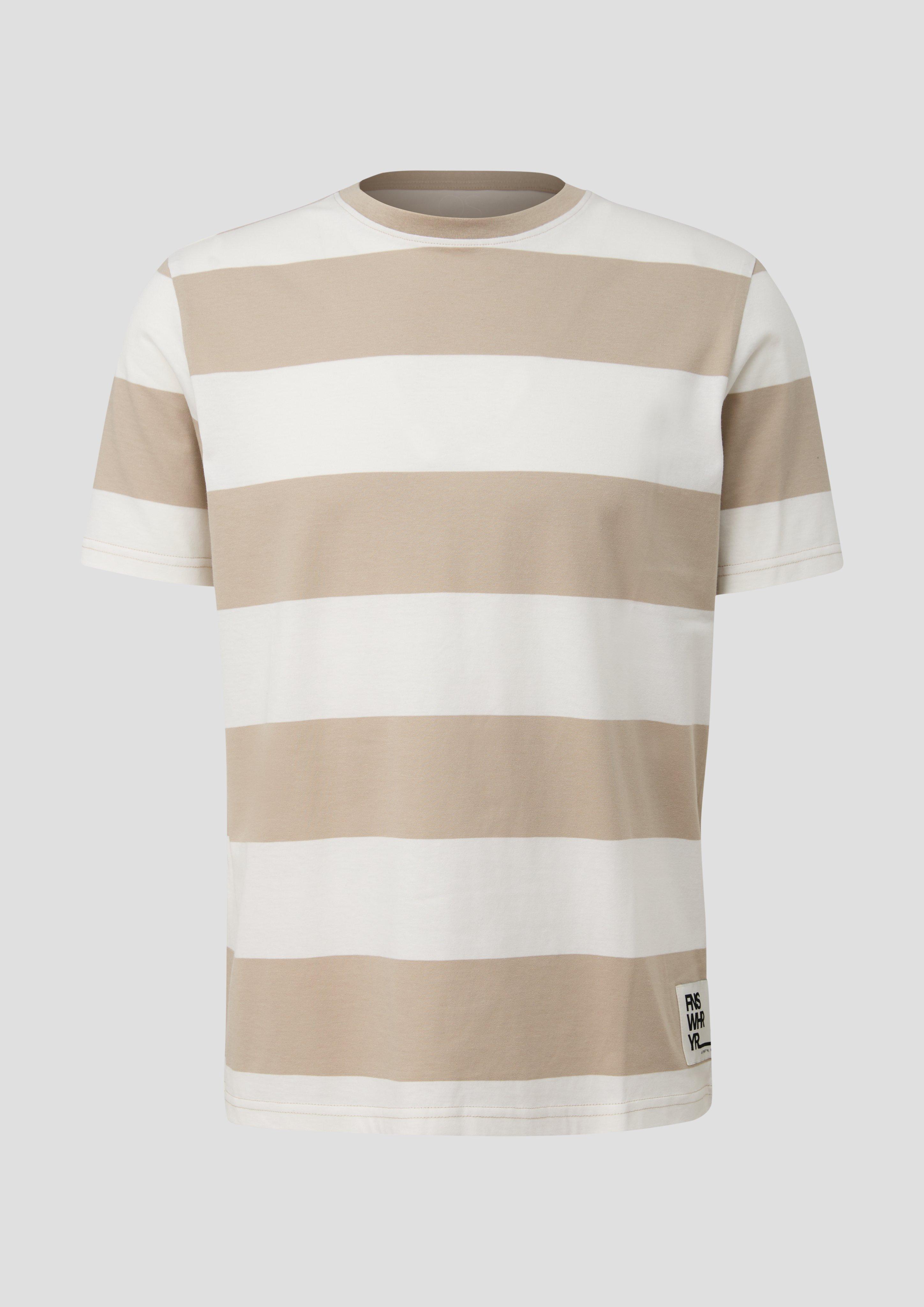 QS - T-Shirt aus Baumwolle, Herren, Beige