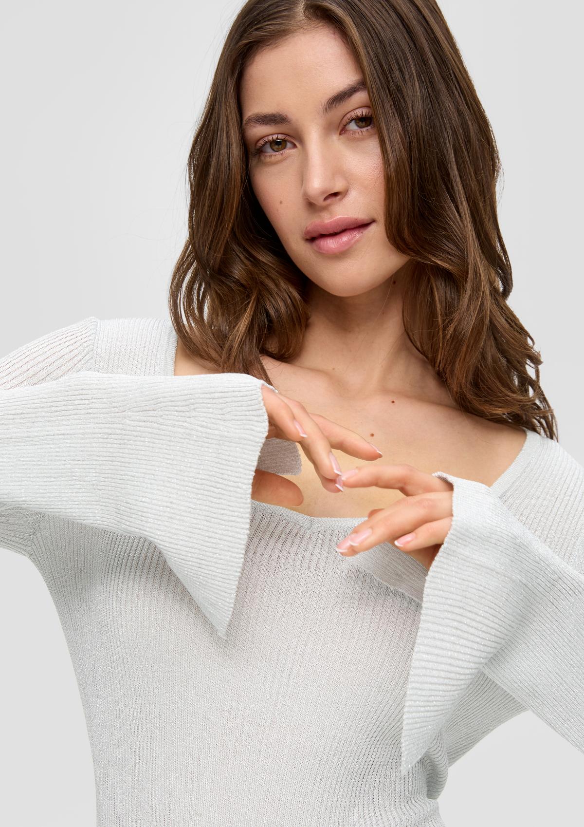 s.Oliver Lagani rebrasti pulover od svjetlucavog materijala