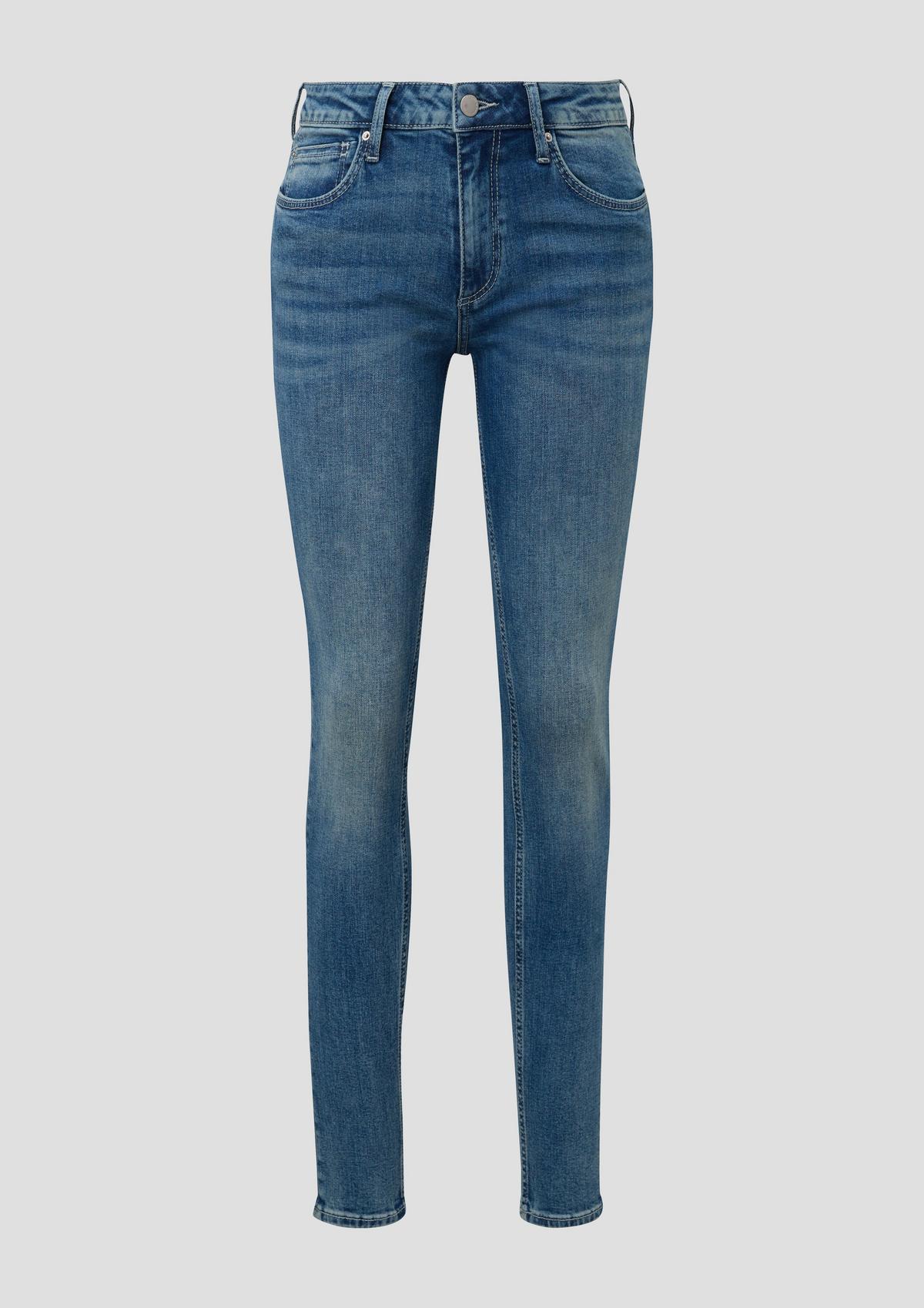 s.Oliver Jeans hlače Sadie/kroj Skinny Fit/Mid Rise/oprijete hlačnice/bombažni streč