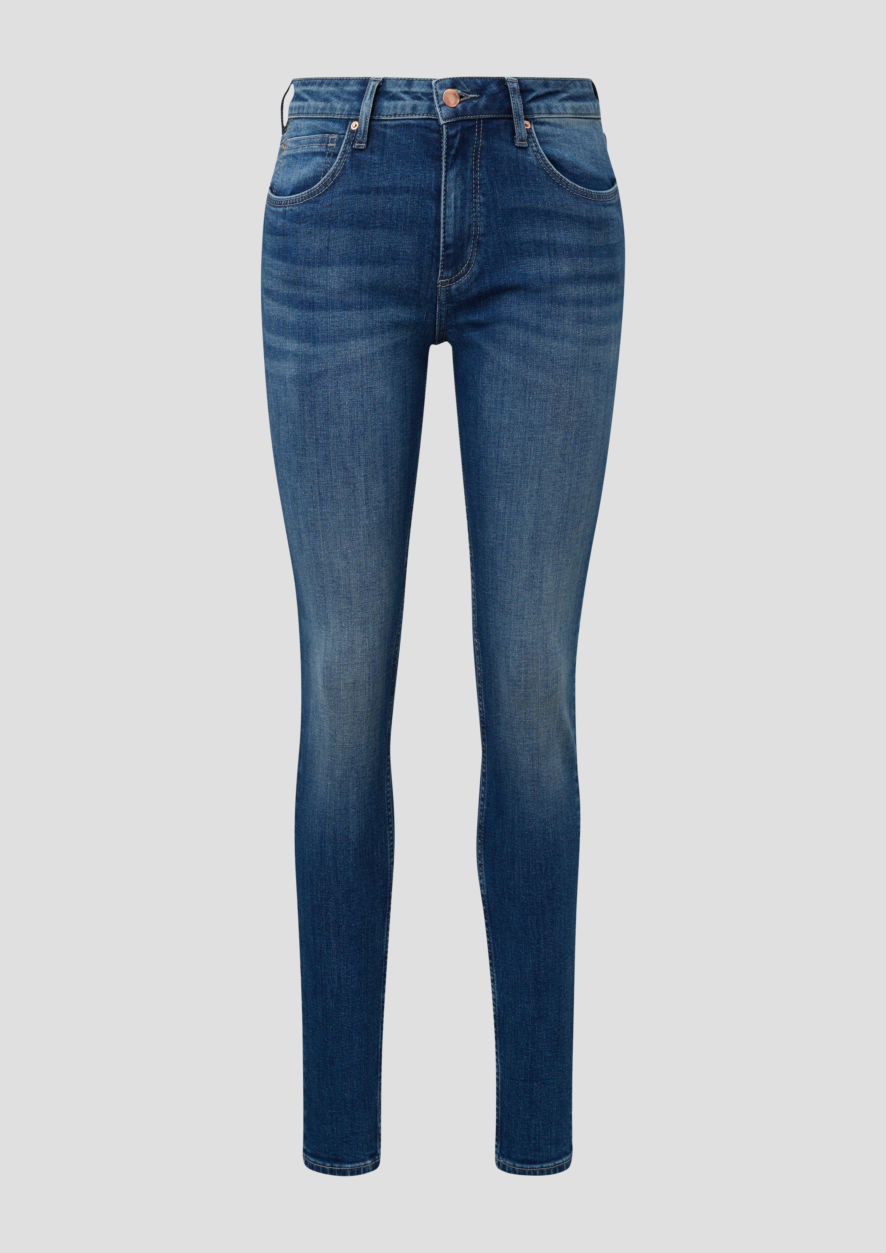 QS - Sadie Jeans / Skinny Fit / Mid Rise / Skinny Leg / Baumwollstretch, Damen, blau