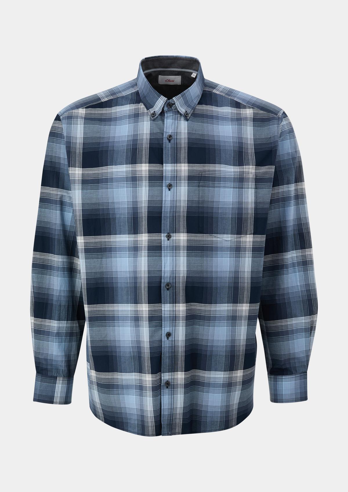 s.Oliver Regular: Hemd aus Baumwollstretch