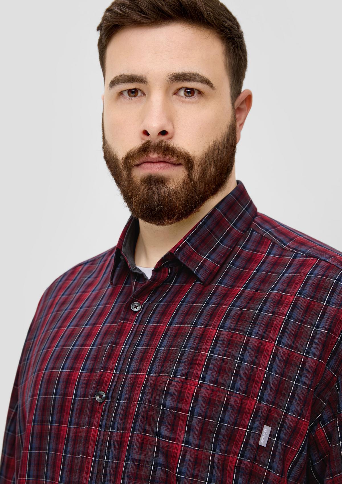 s.Oliver Regular fit: Twill shirt in a lyocell blend