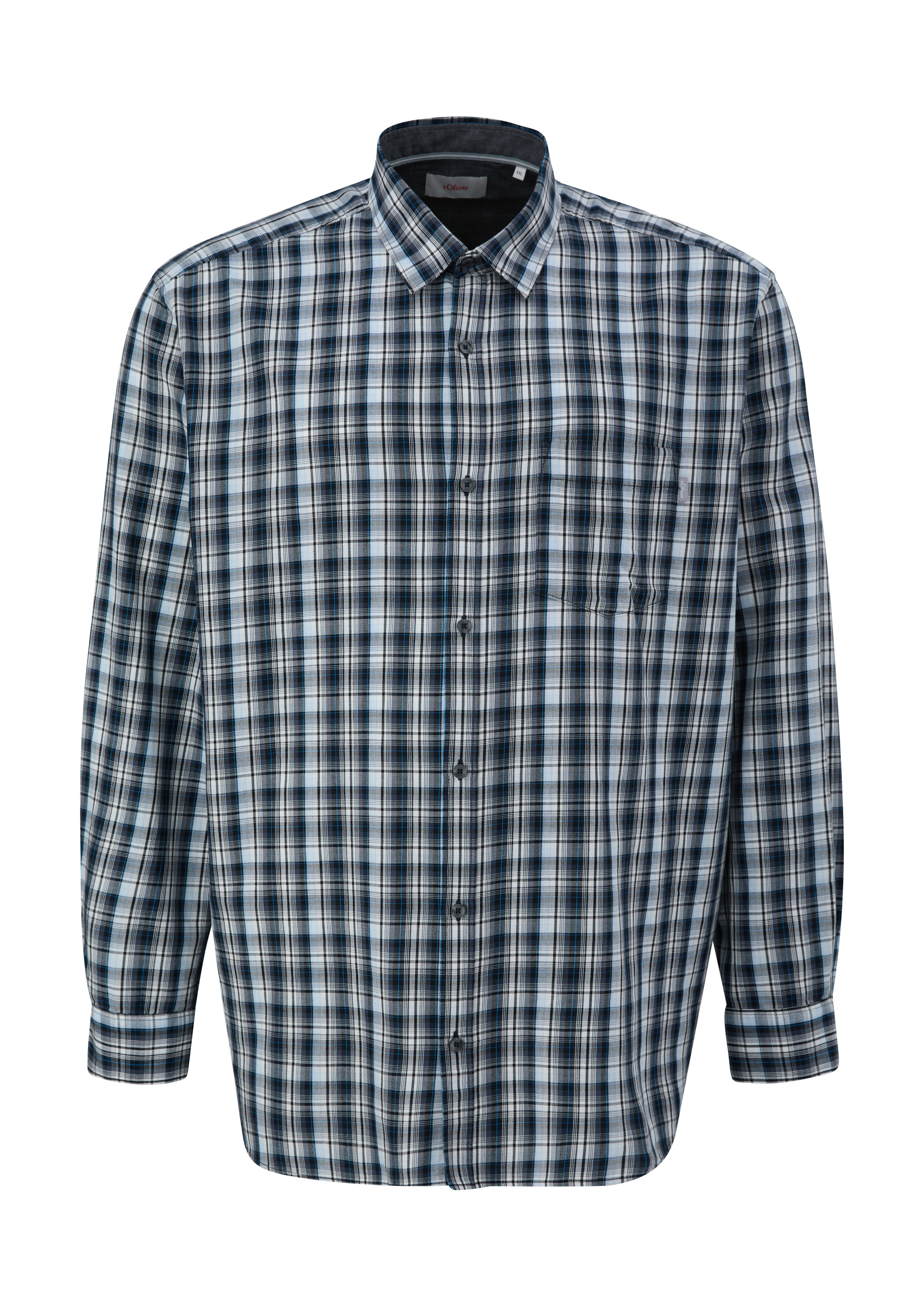 s.Oliver Regular: Twill-Hemd aus Lyocellmix