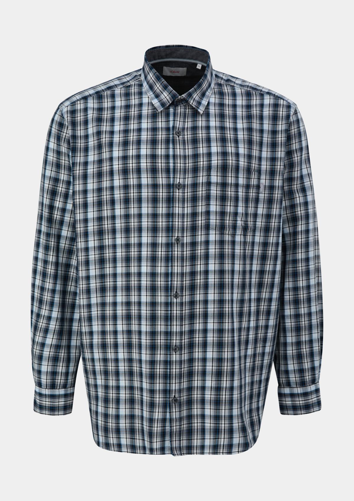 s.Oliver Regular fit: Twill shirt in a lyocell blend
