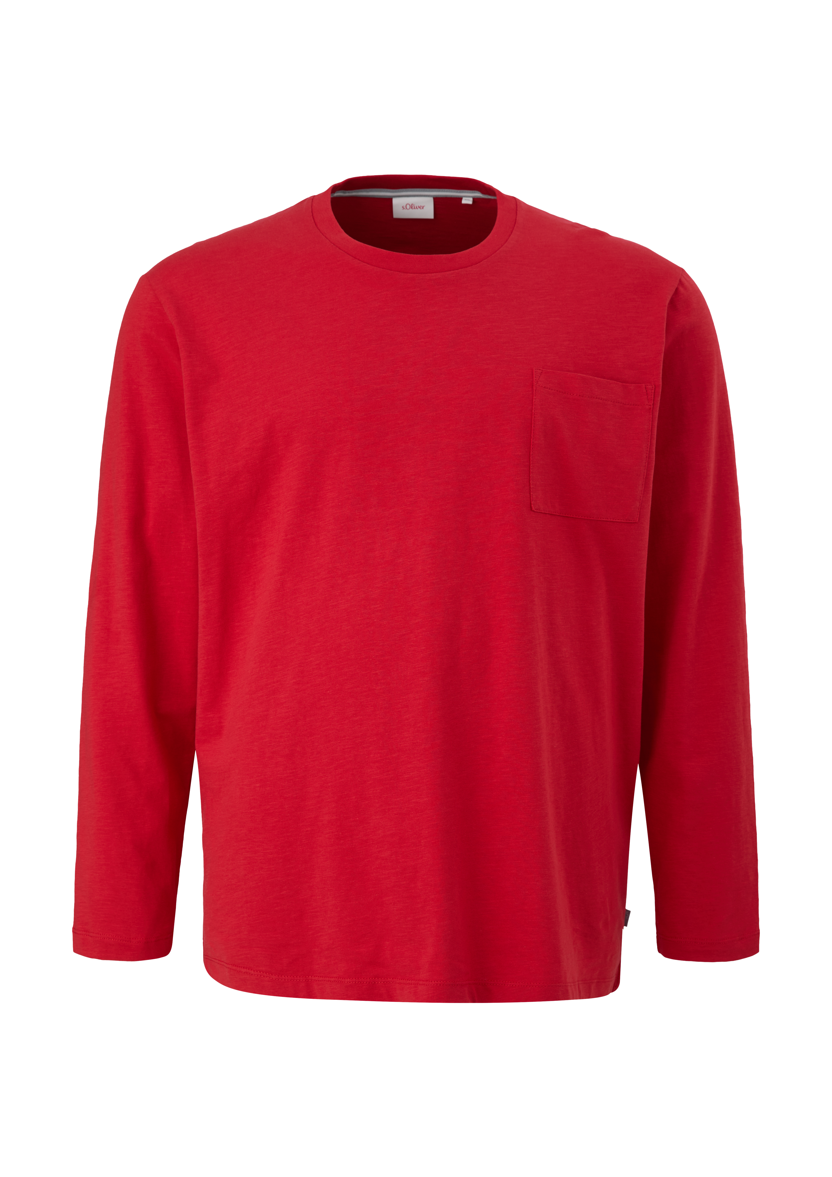 s.Oliver - Longsleeve mit Flammgarnstruktur, Herren, rot