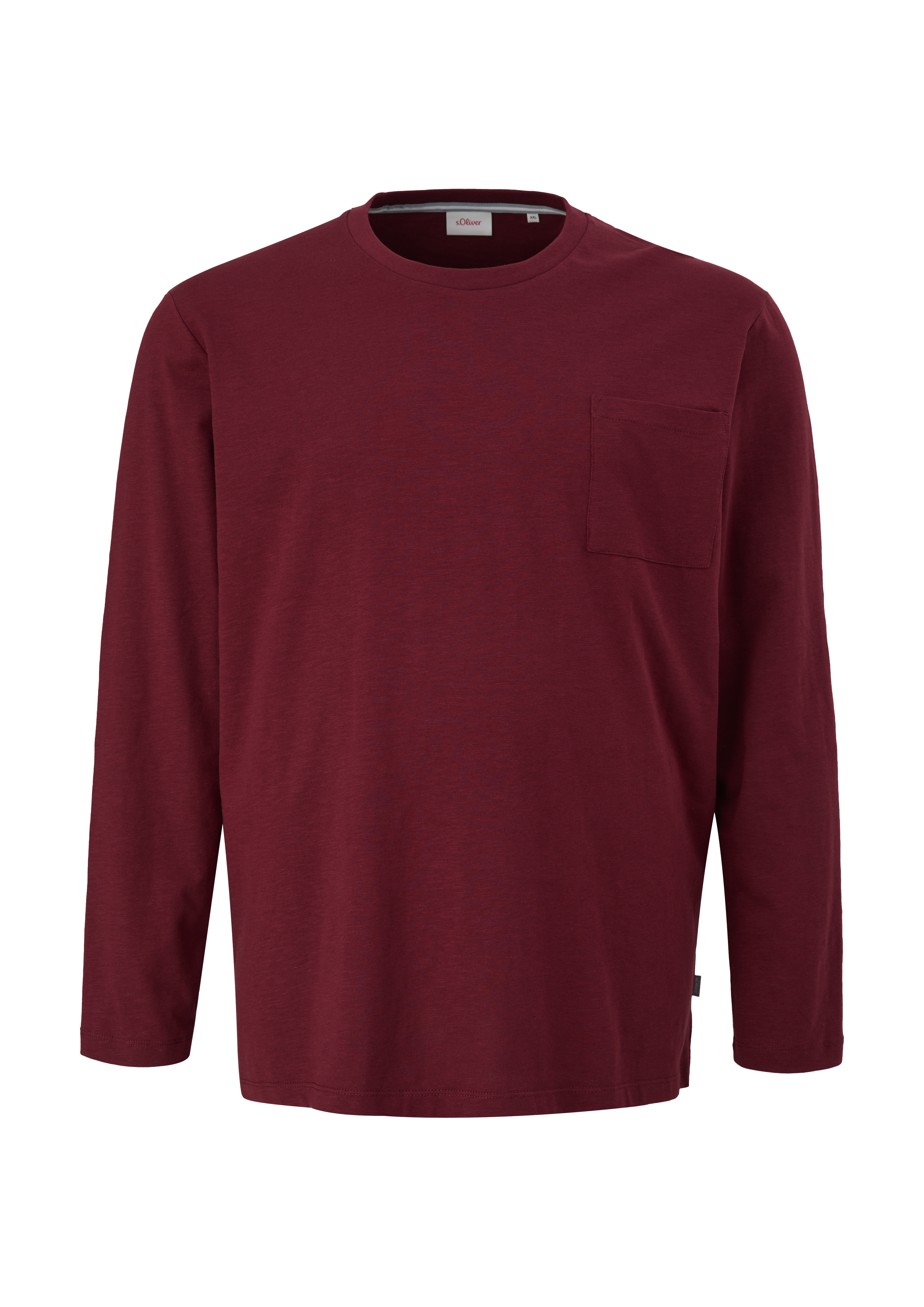 s.Oliver - Longsleeve mit Flammgarnstruktur, Herren, rot