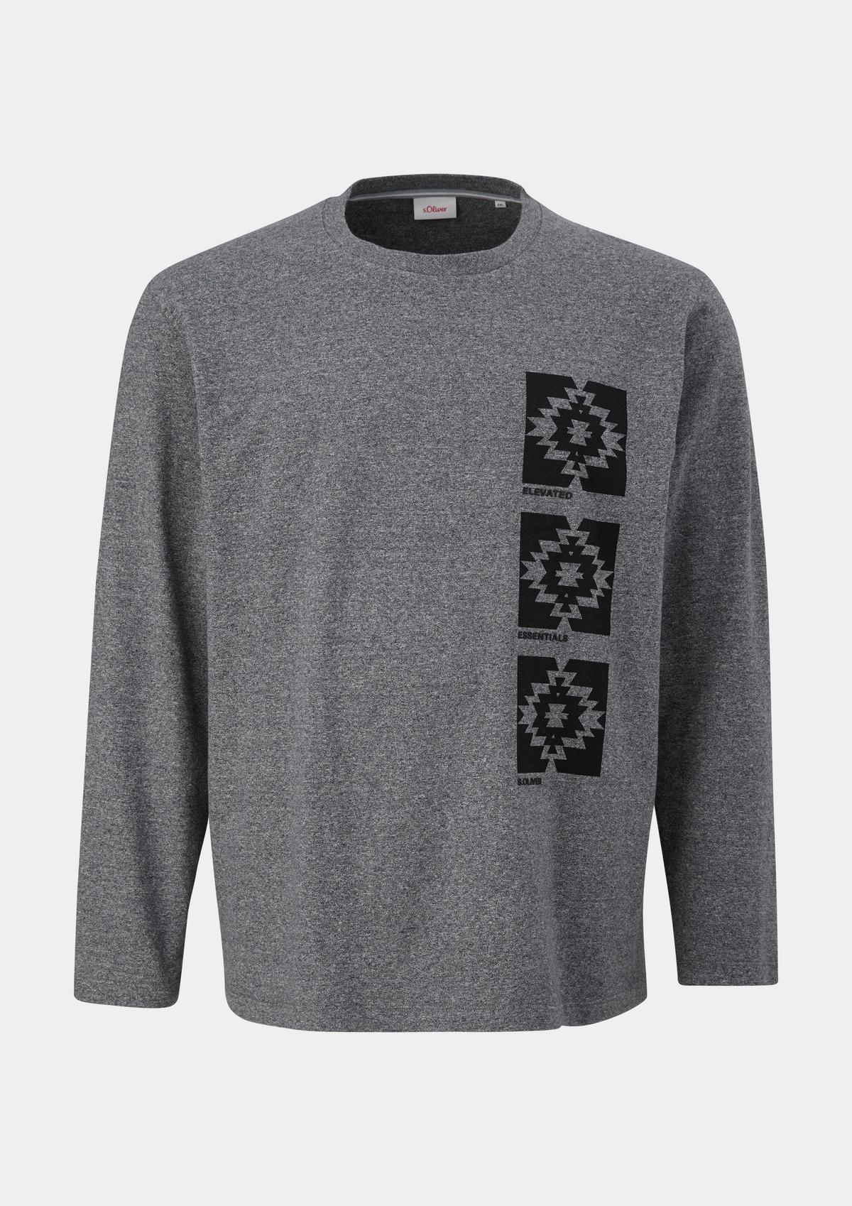 s.Oliver Long sleeve top with a rubberised graphic print