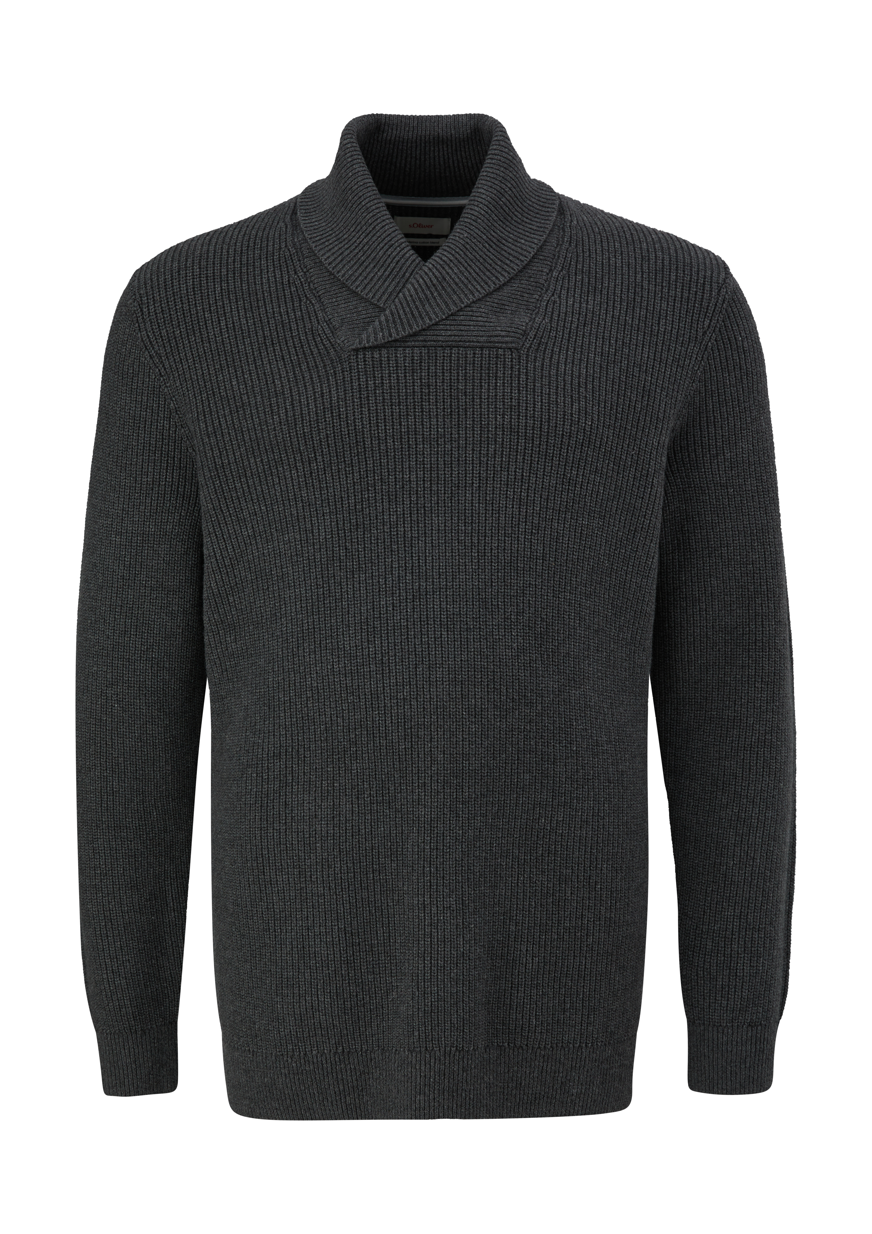 s.Oliver - Strickpullover aus Wollmix, Herren, grau