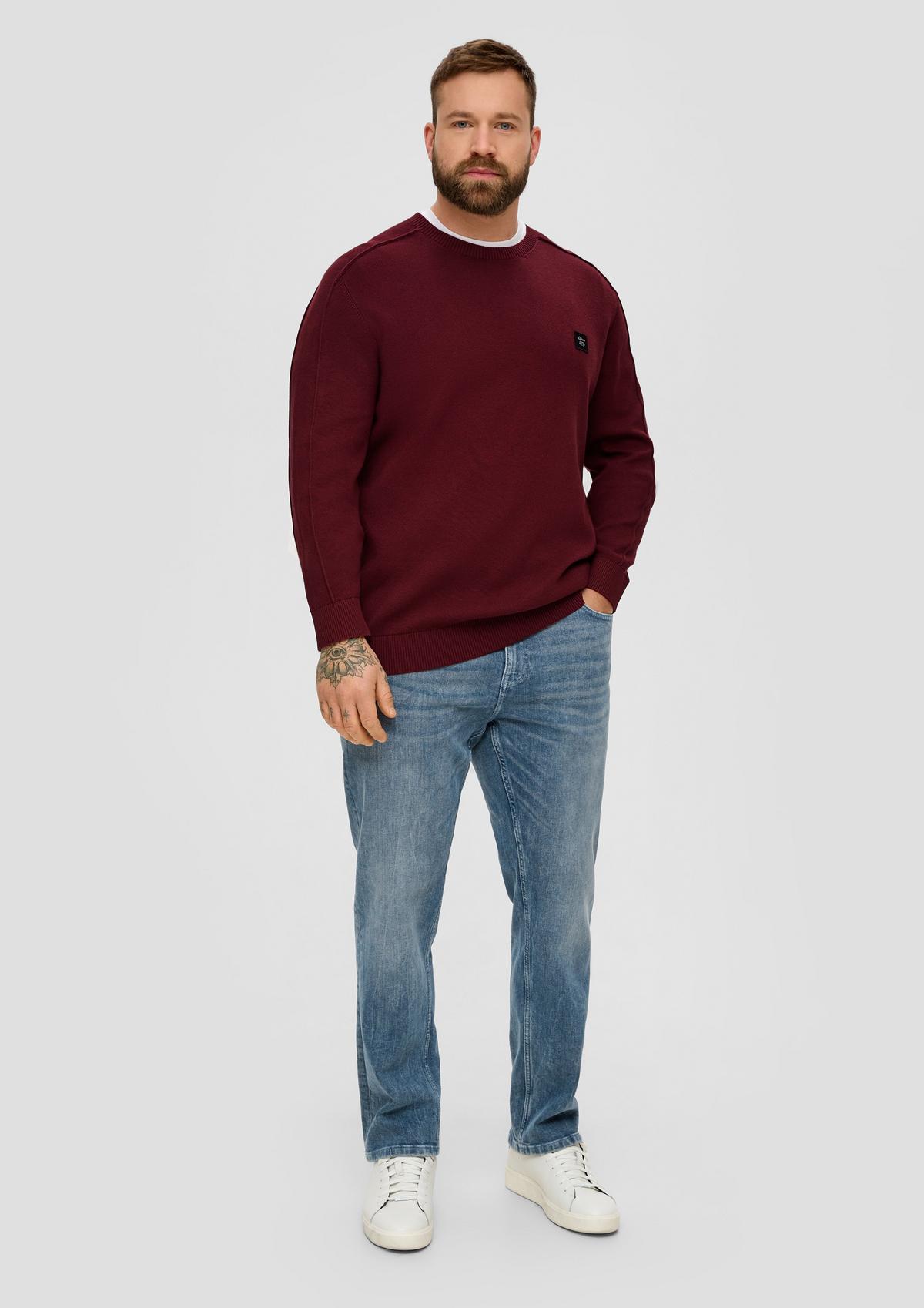 s.Oliver Knitted jumper with a garment wash