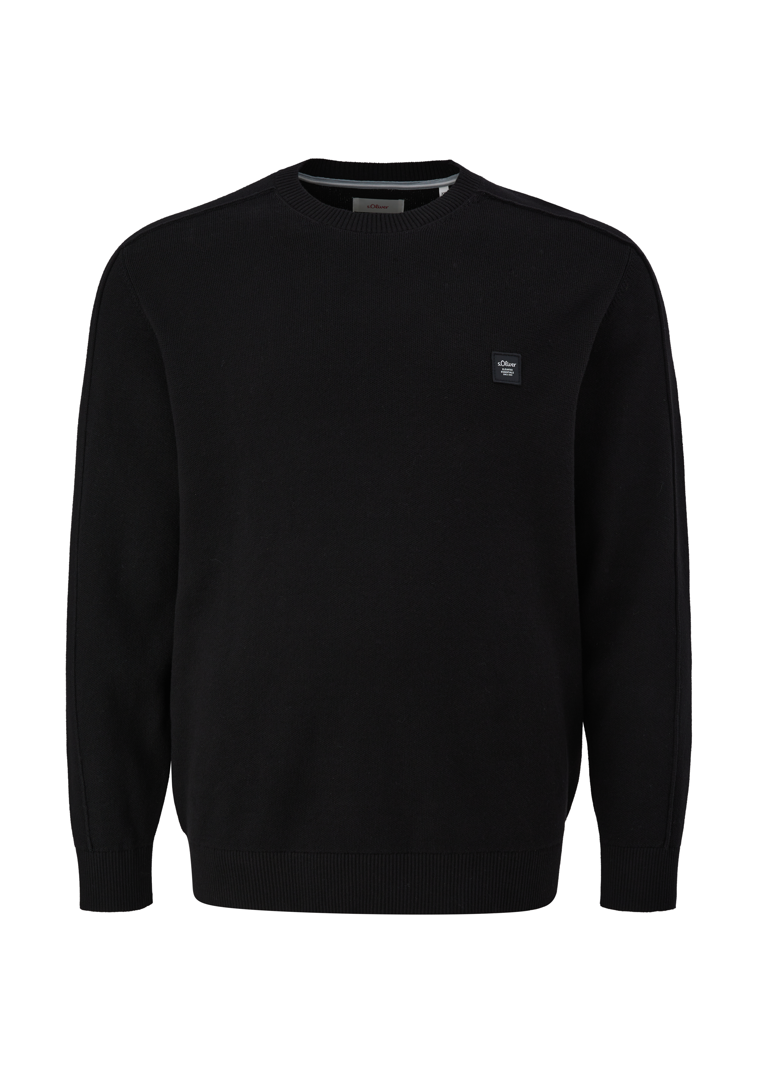 s.Oliver - Strickpullover mit Waschung, Herren, schwarz