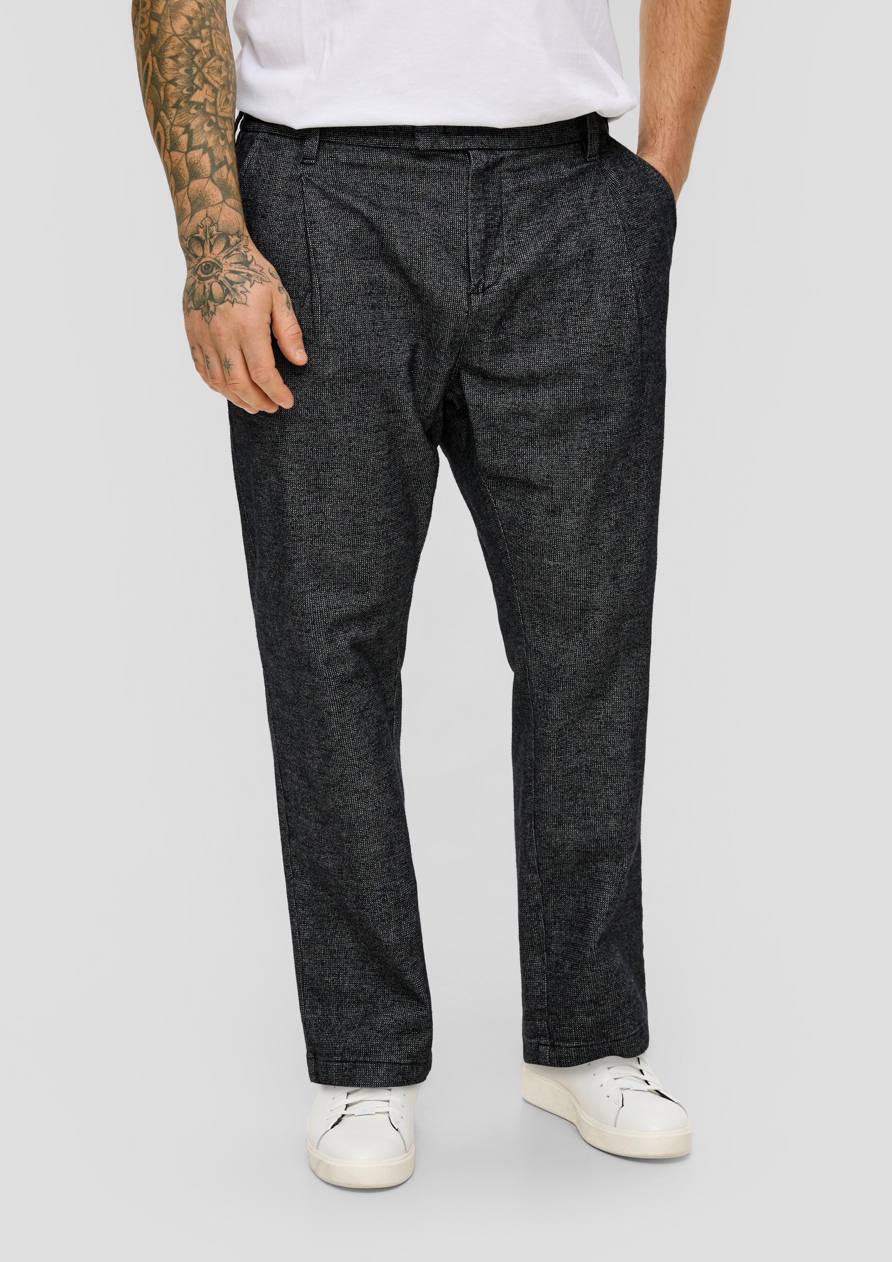 Detroit: trousers with a dobby texture - dark grey | s.Oliver Detroit: trousers with a dobby texture - dark grey | s.Oliver