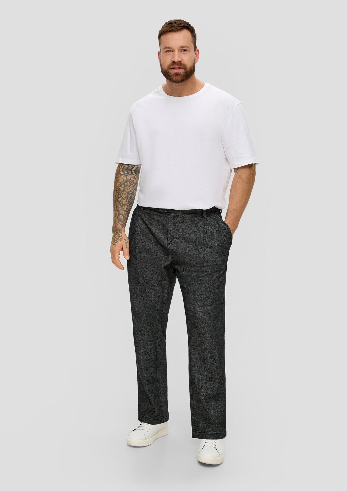 s.Oliver Detroit: trousers with a dobby texture