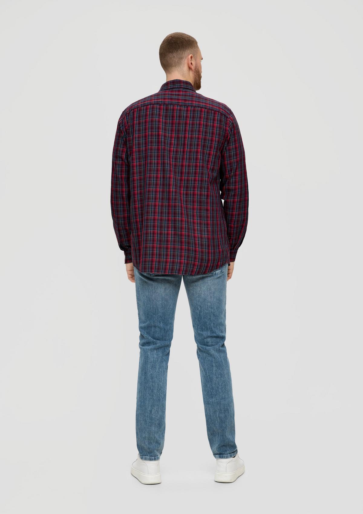 s.Oliver Regular fit: Check shirt with lyocell
