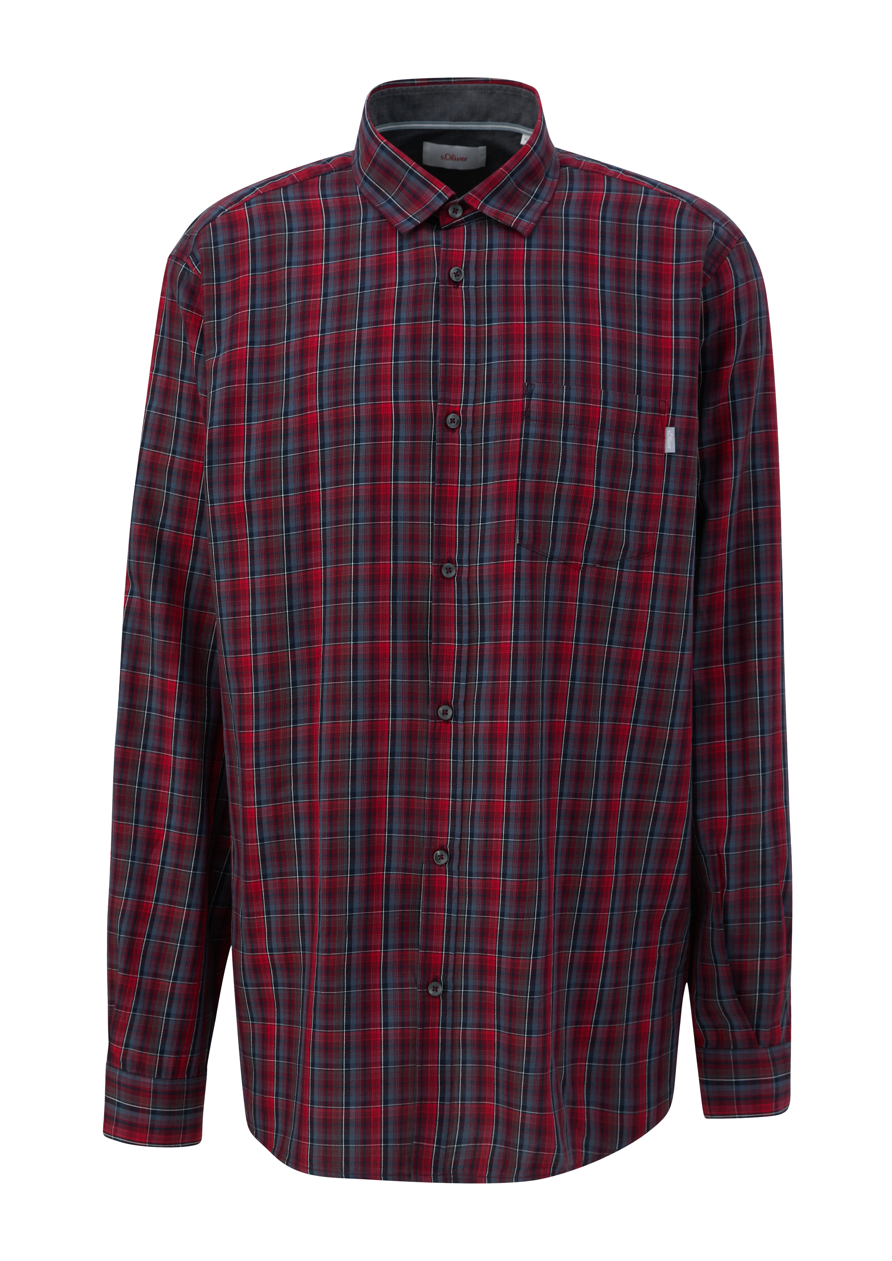 s.Oliver Regular: Karohemd mit Lyocell