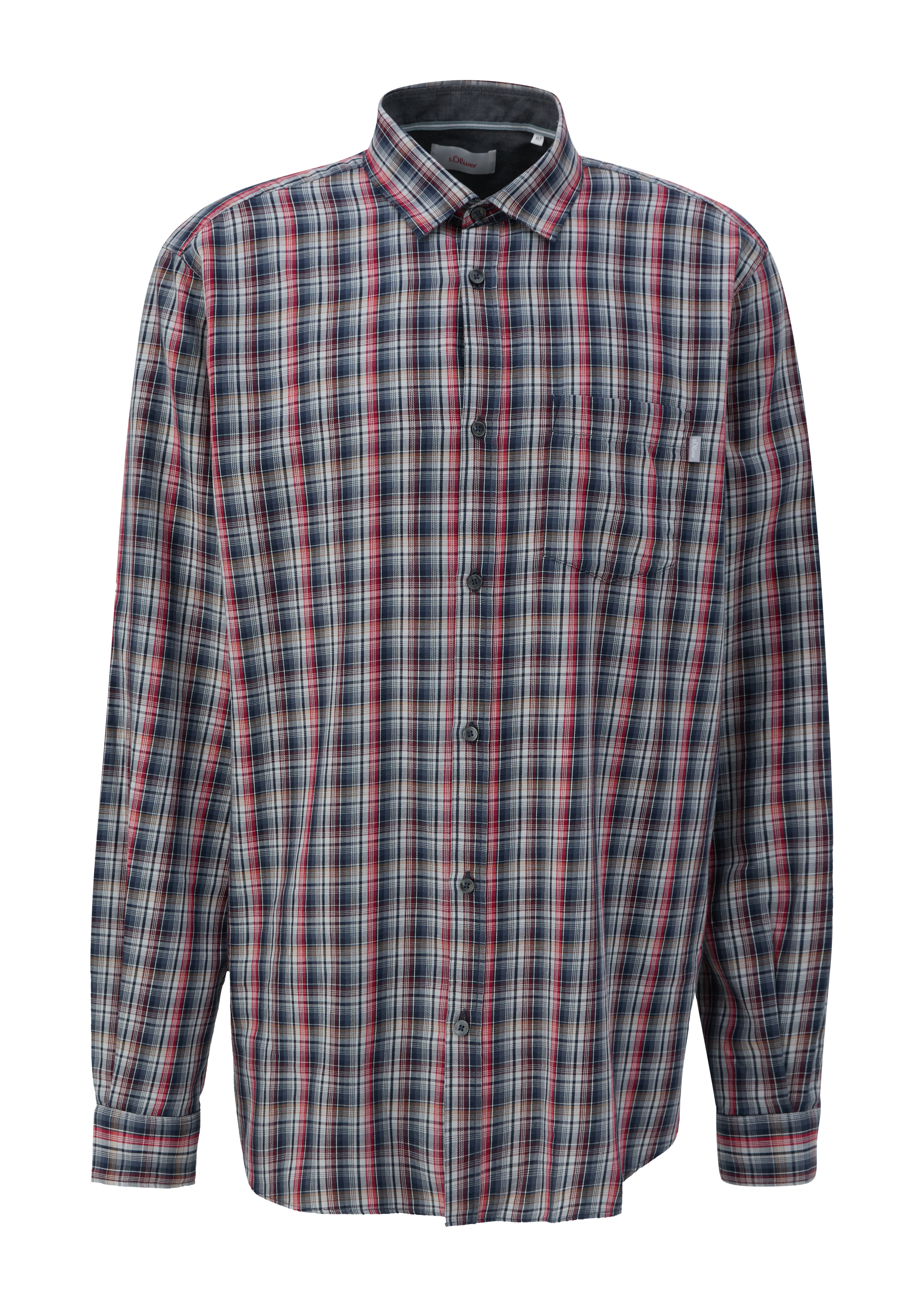 s.Oliver Regular: Karohemd mit Lyocell