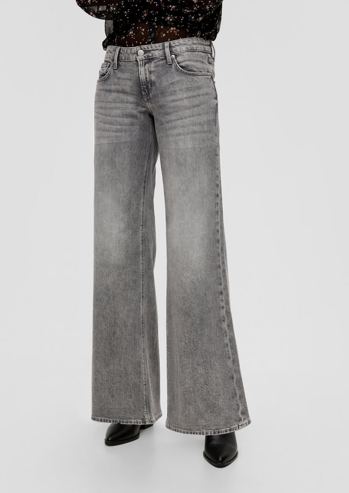 s.Oliver Jeans hlače Caite/kroj Slim Fit/Low Rise /široke hlačnice/mešanica bombaža