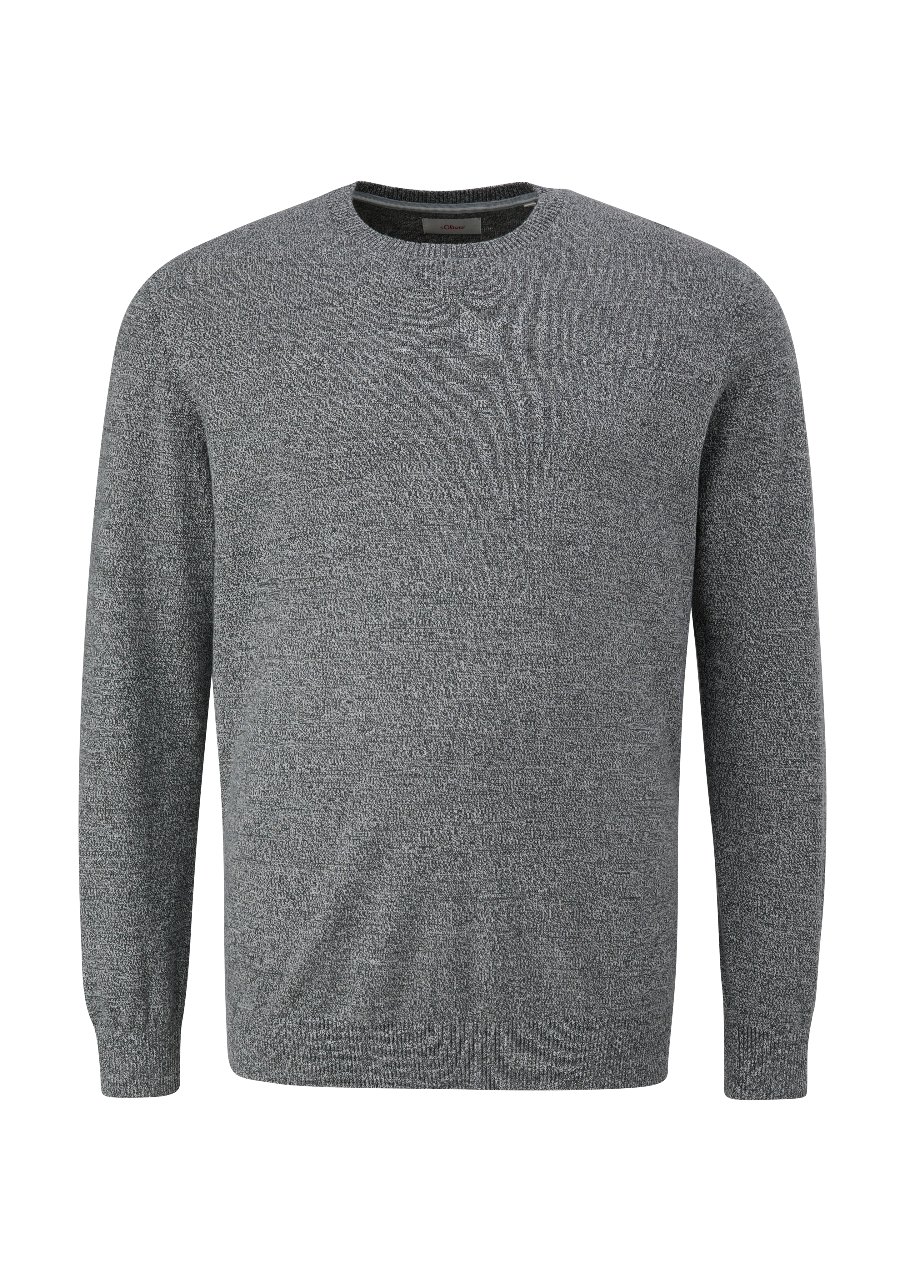 s.Oliver - Strickpullover aus Effektgarn, Herren, grau