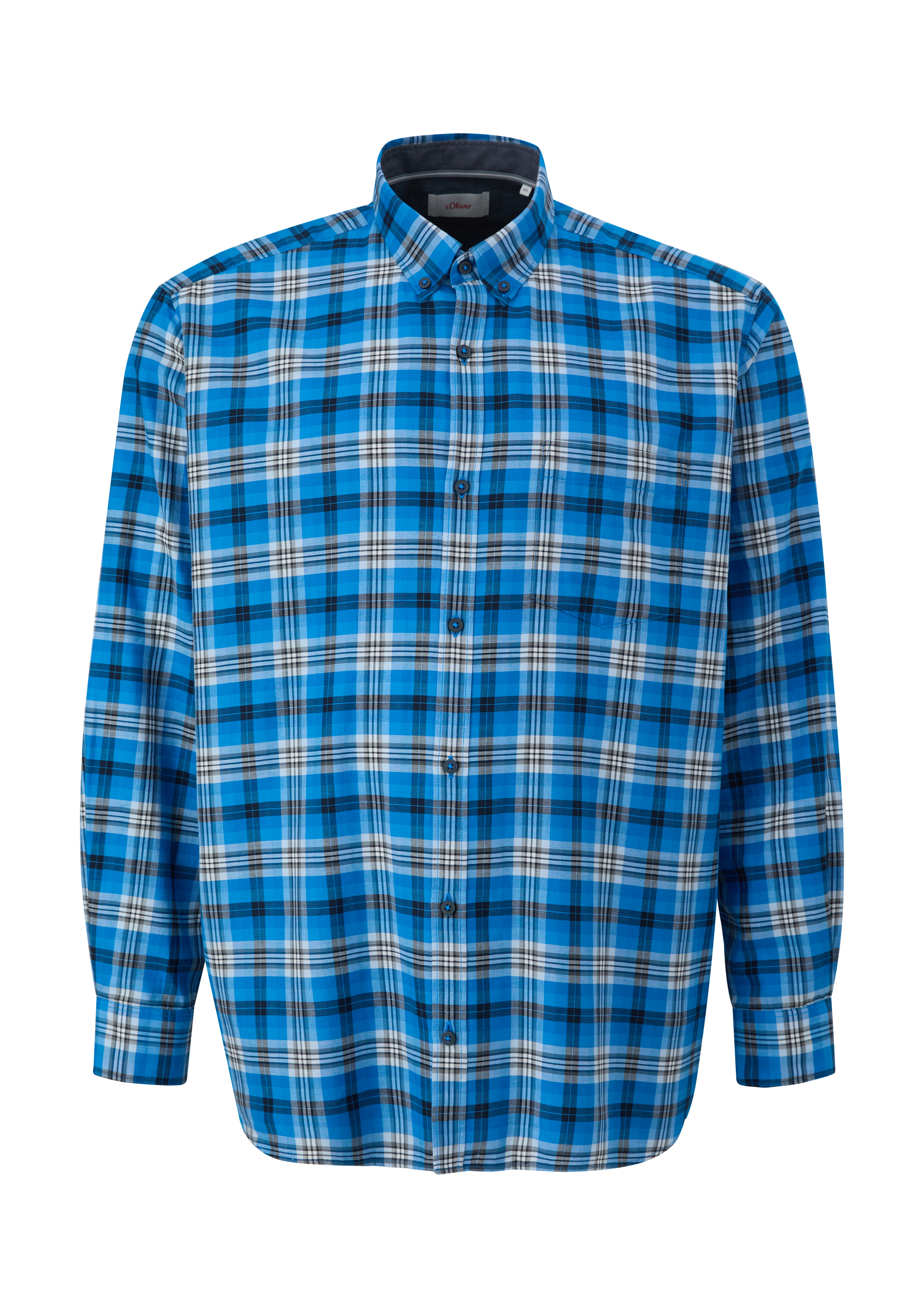 s.Oliver - Regular: Button Down-Hemd, Herren, blau