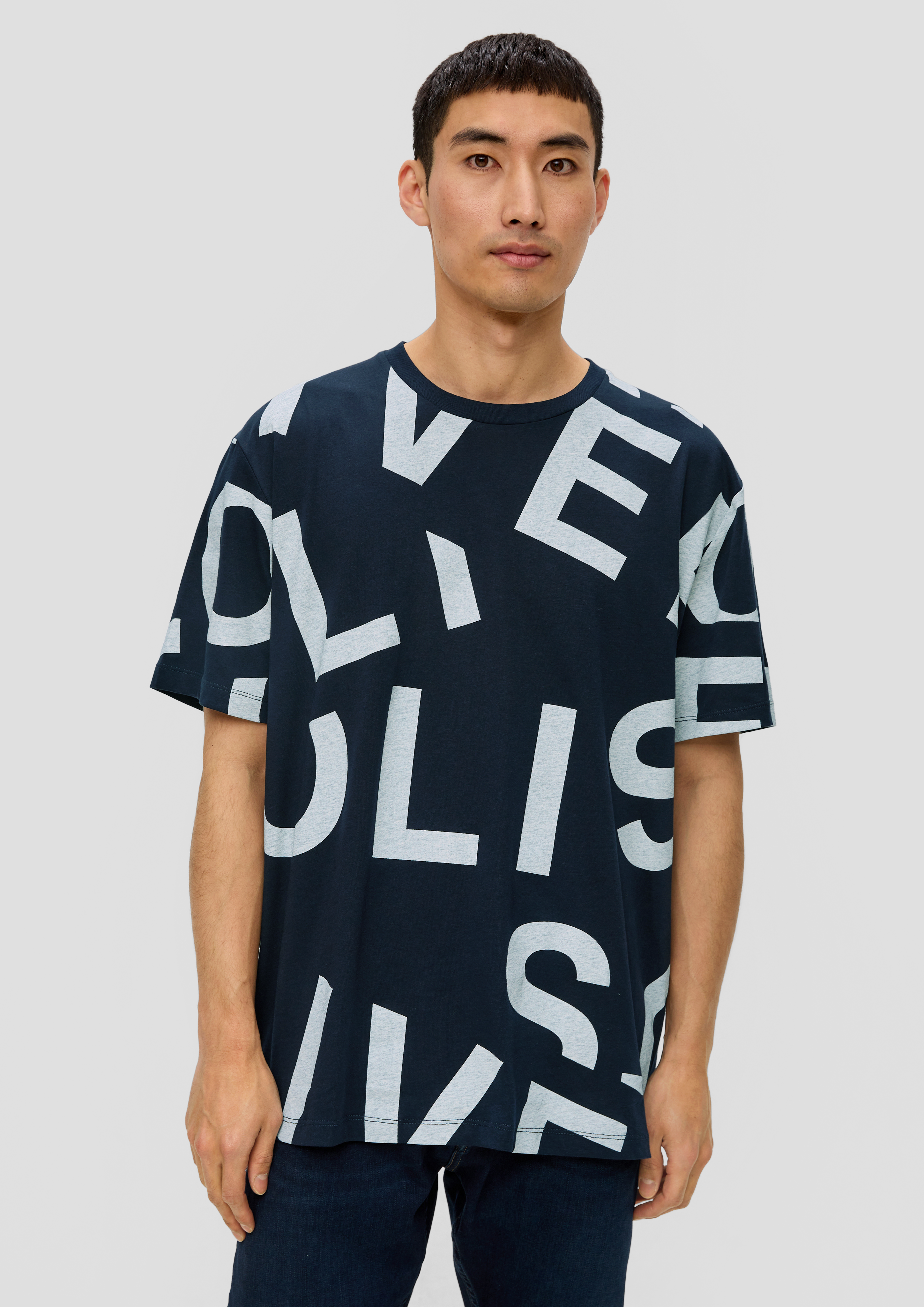 S.Oliver Baumwollshirt mit Allover-Print