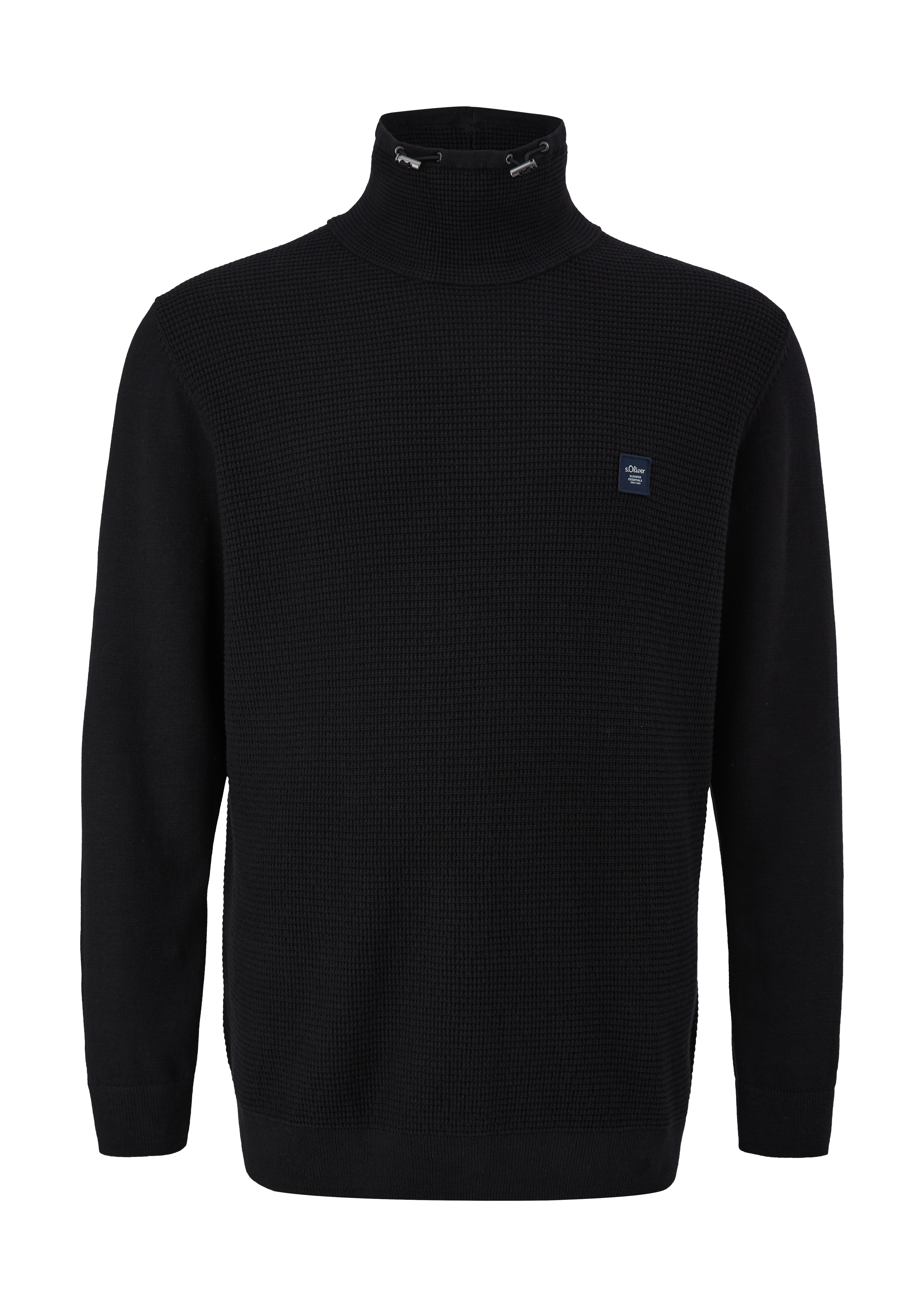 s.Oliver Strickpullover mit Jersey-Ärmeln