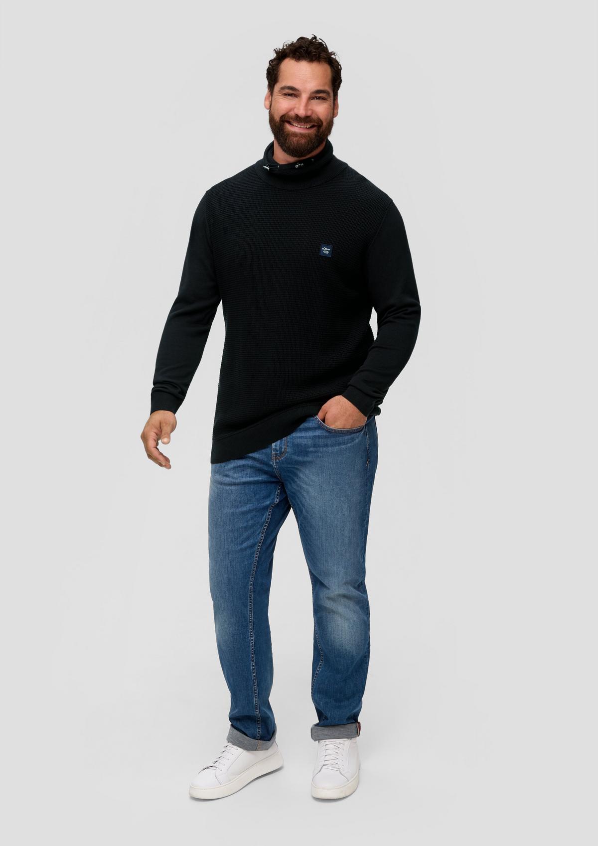 s.Oliver Knitted jumper with jersey sleeves