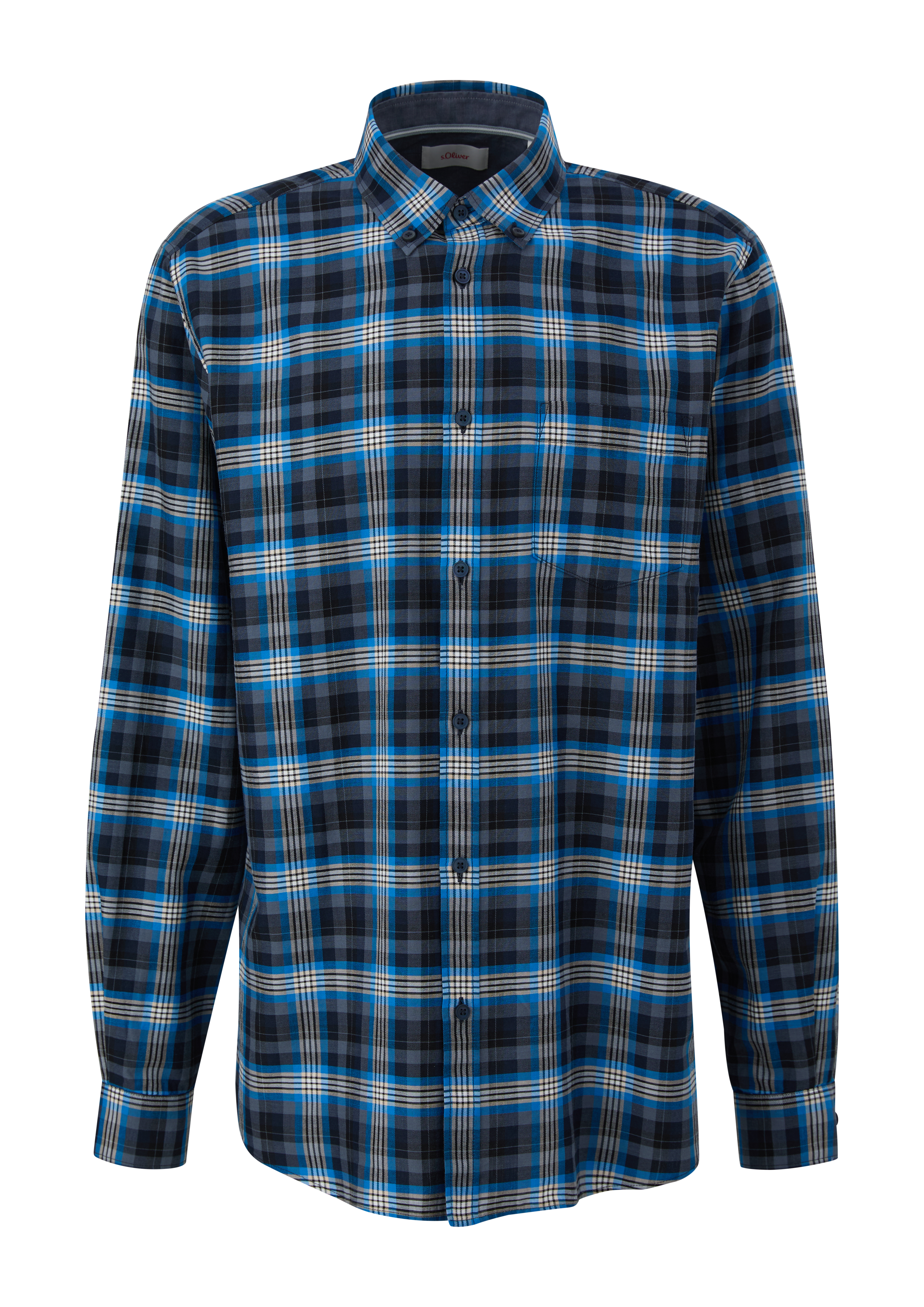 s.Oliver Regular: Hemd mit Button-down-Kragen