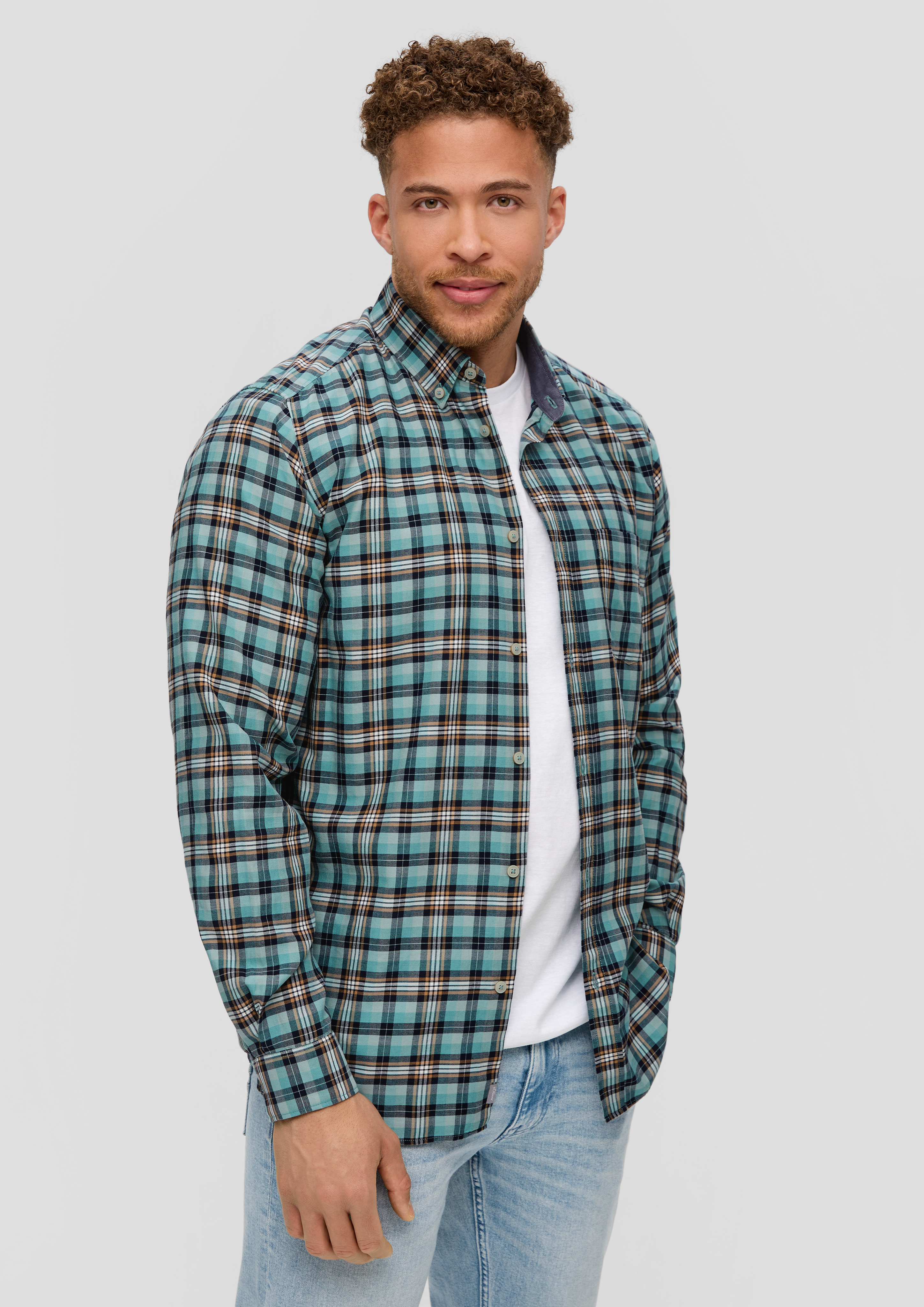 S.Oliver Regular: Hemd mit Button-down-Kragen