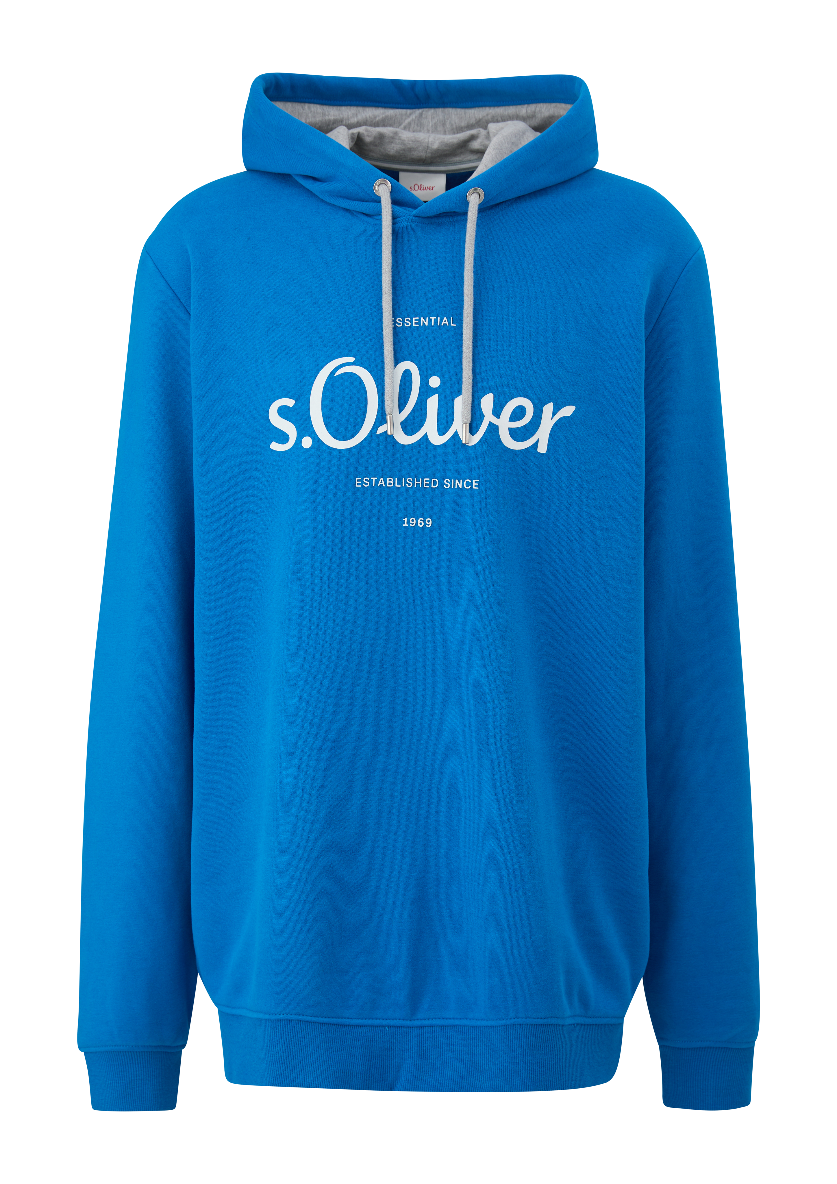 s.Oliver - Sweatshirt mit Labelprint, Herren, blau