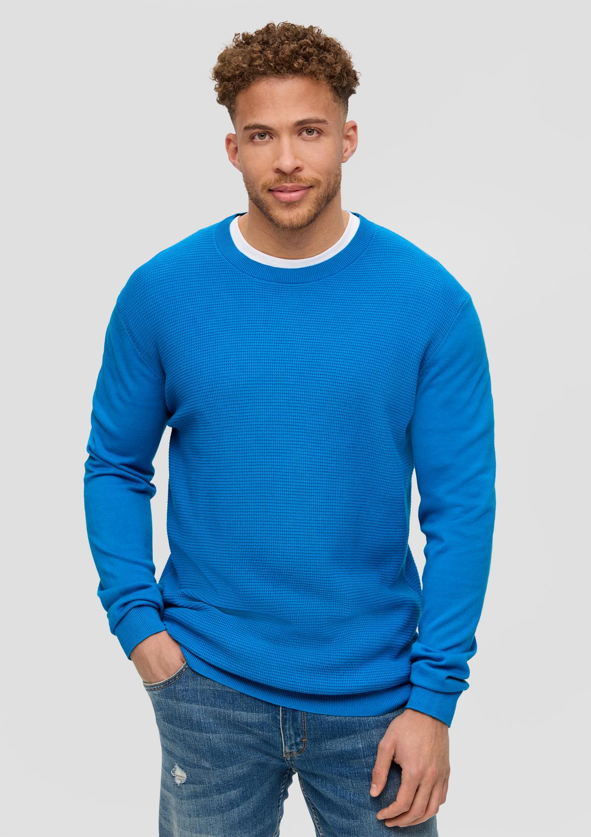 s.Oliver Pleteni pulover od različitih materijala