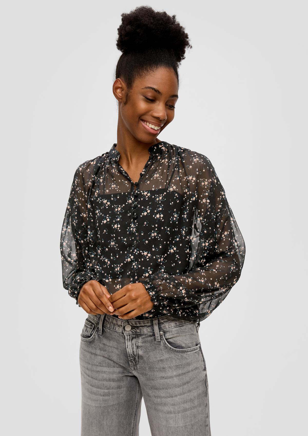 s.Oliver Chiffon blouse met knopen