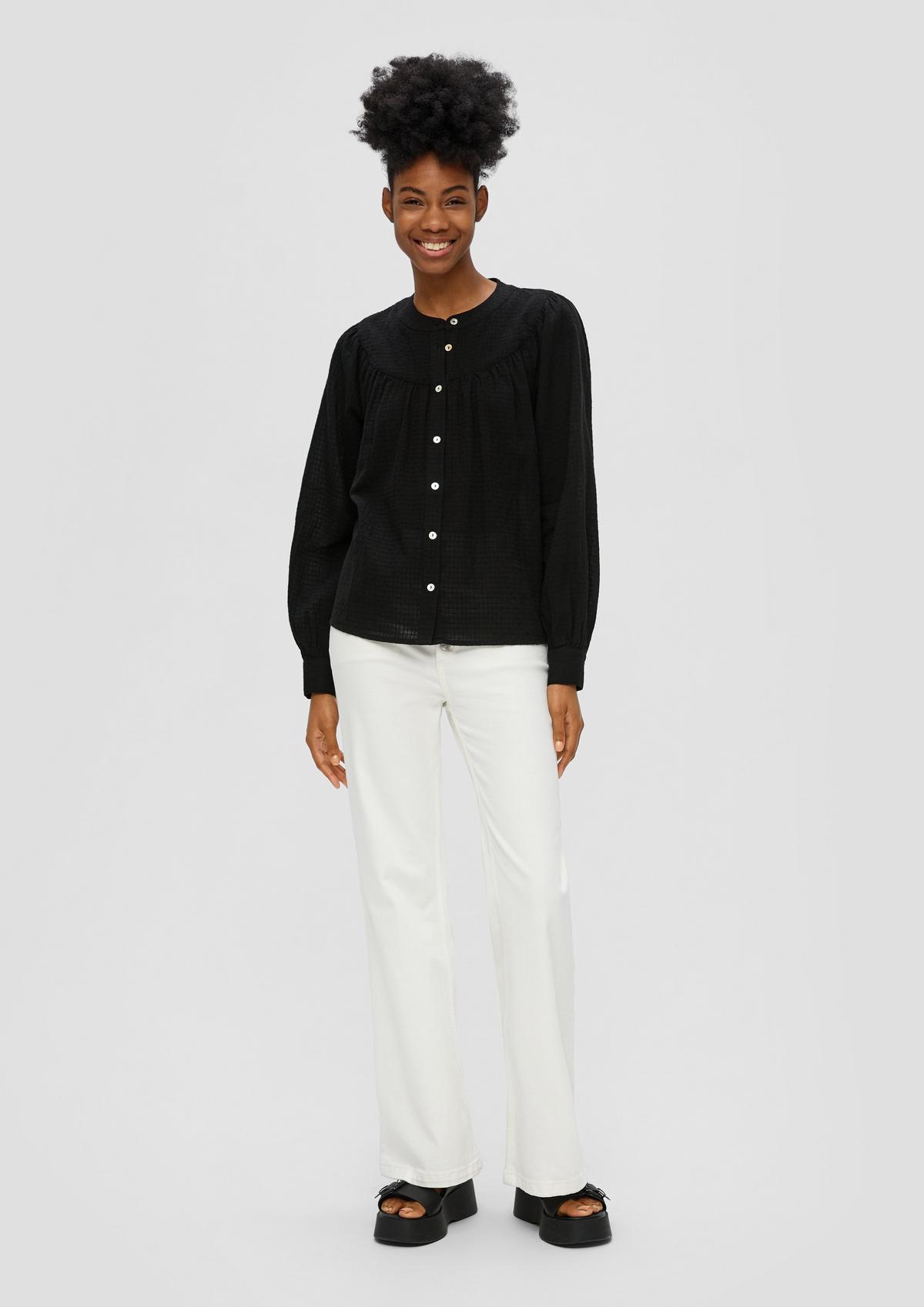s.Oliver Loose-fitting blouse with a dobby texture