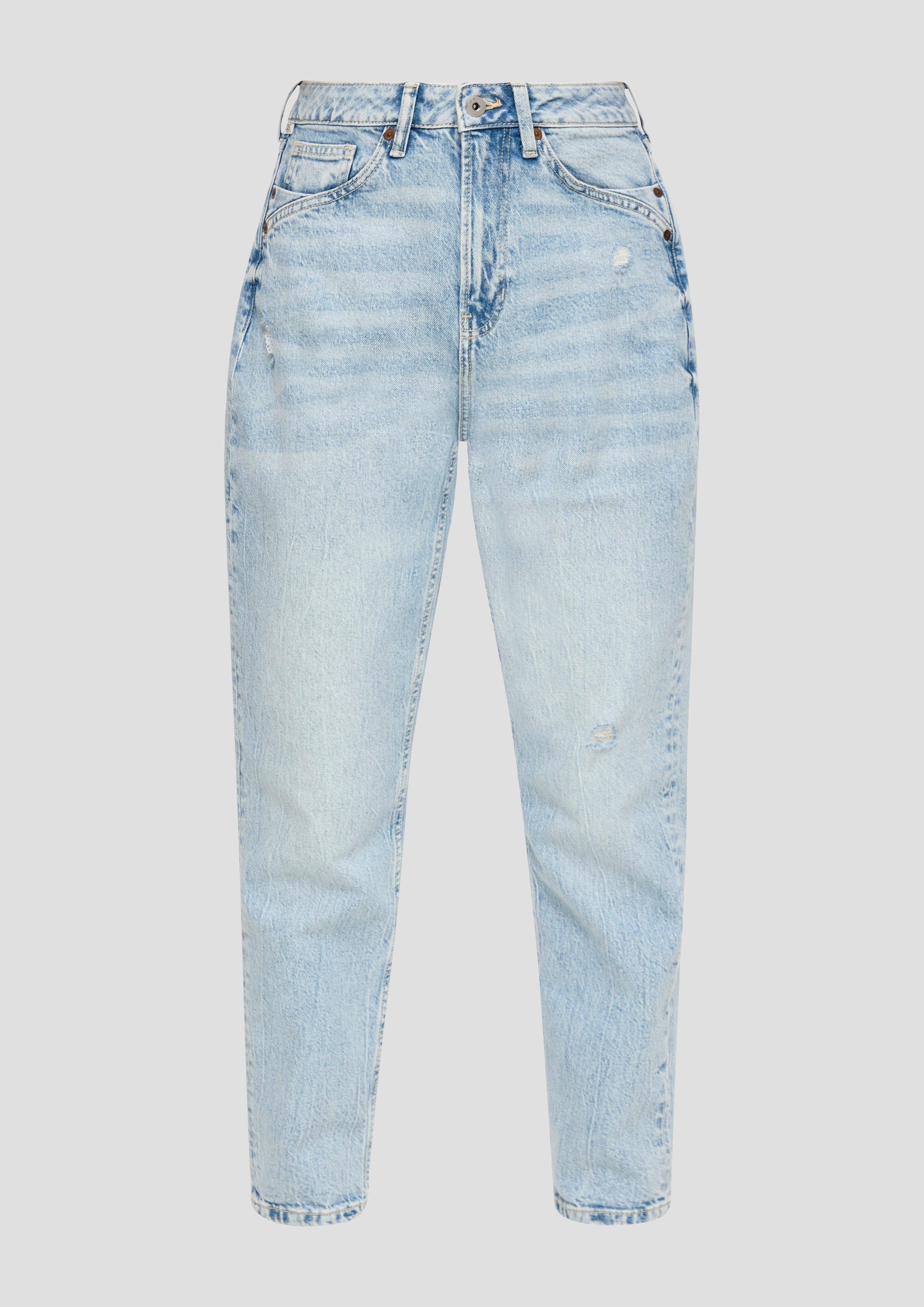 s.Oliver Ankle-Jeans Mom / Relaxed fit / High rise / Tapered leg