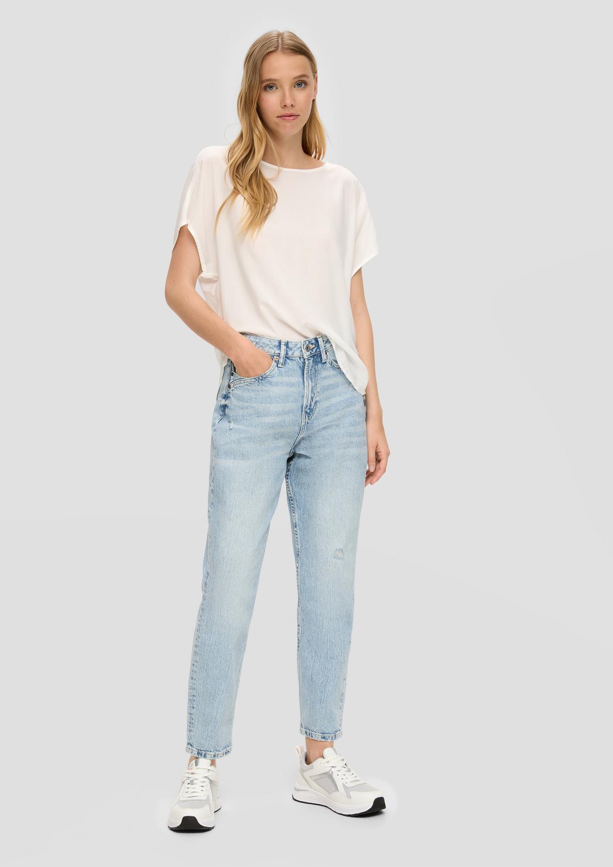 s.Oliver Enkellange mom jeans / relaxed fit / high rise / tapered leg