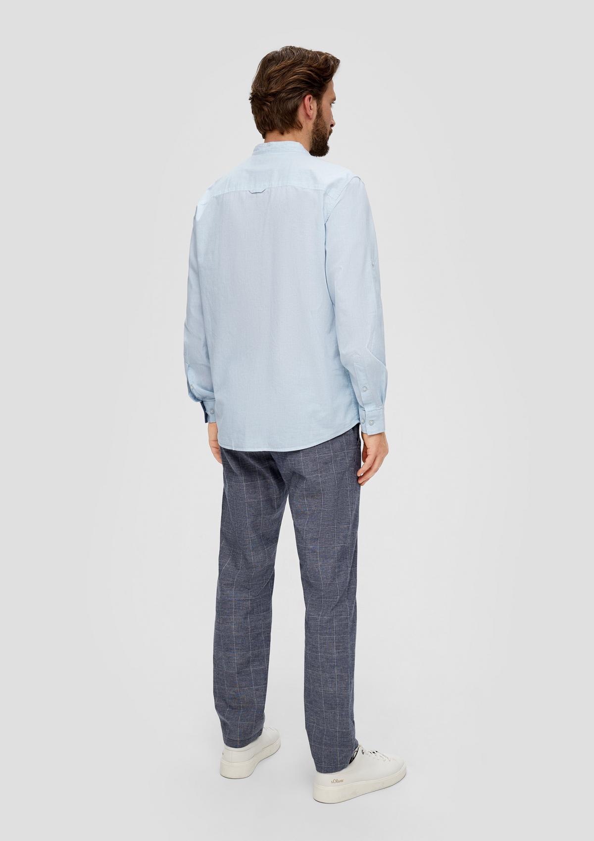 s.Oliver Regular: shirt with stand-up collar