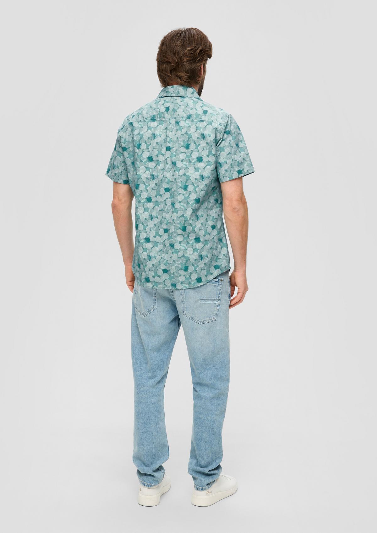 s.Oliver Slim: Kurzarmhemd mit Kentkragen