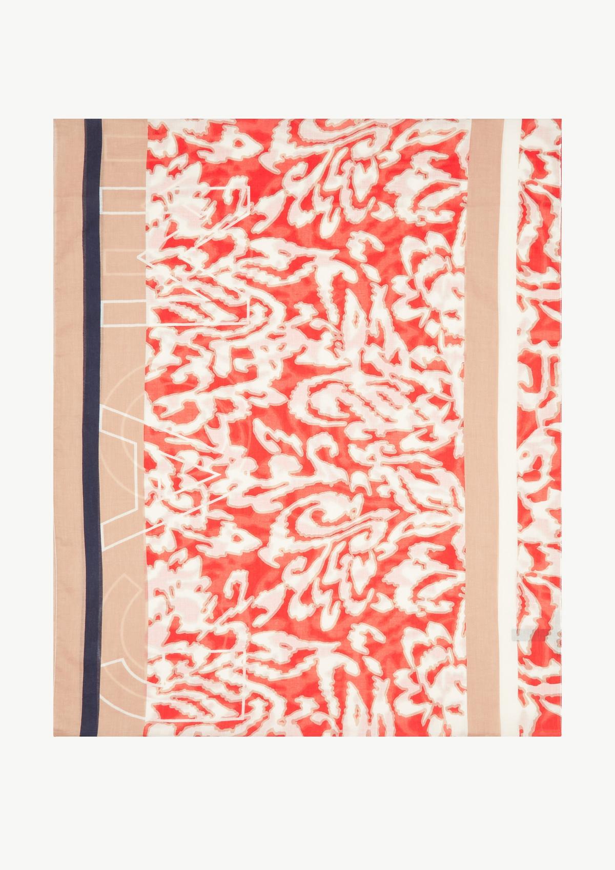 comma Loop-Schal aus Baumwolle mit All-over-Print