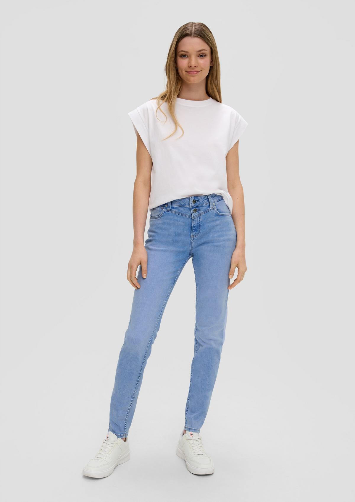 s.Oliver Jeans hlače Sadie/kroj Skinny Fit/Mid Rise/Skinny Leg/našitek