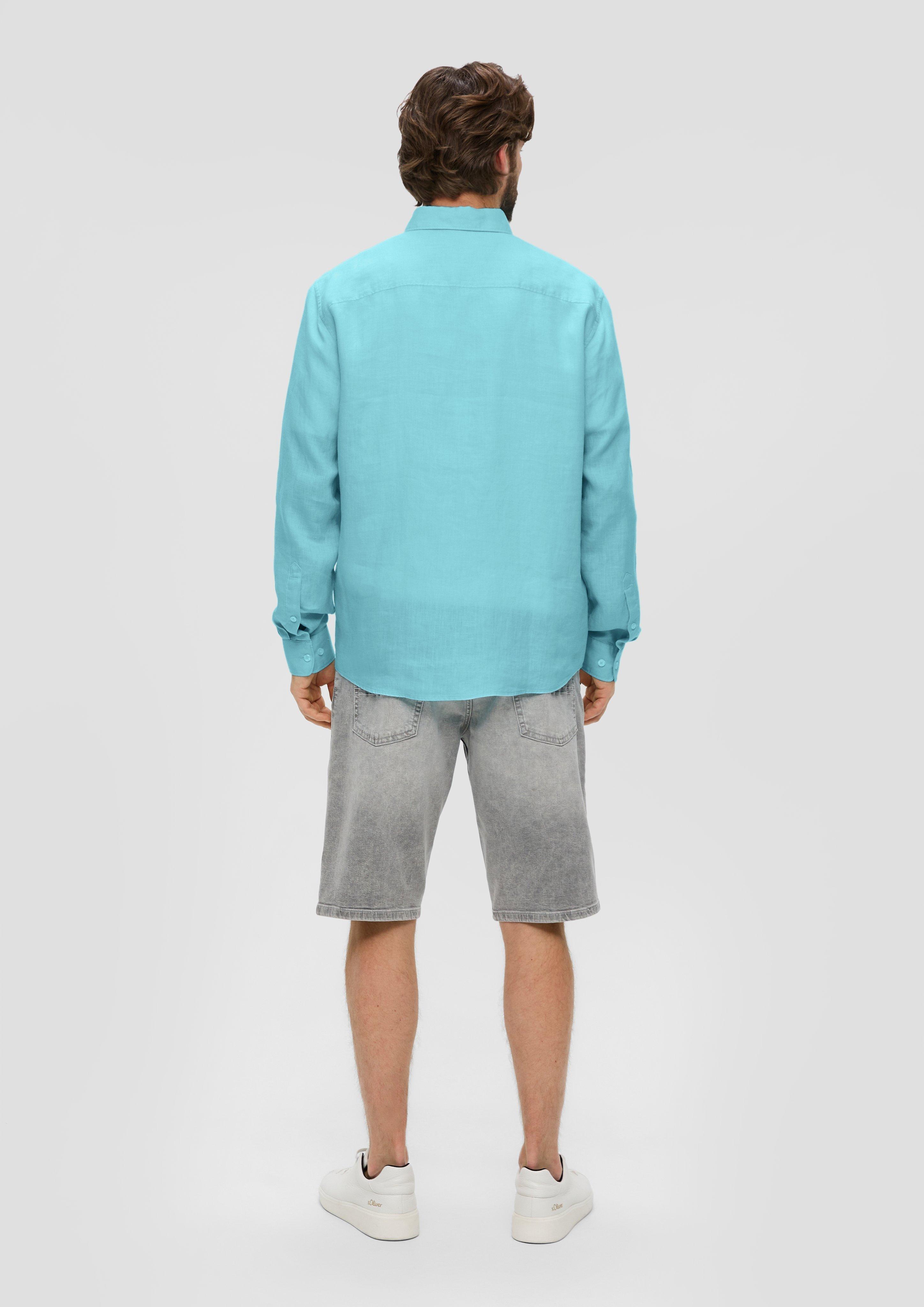 Leinenhemd mit Button-Down-Kragen - weiß | s.Oliver
