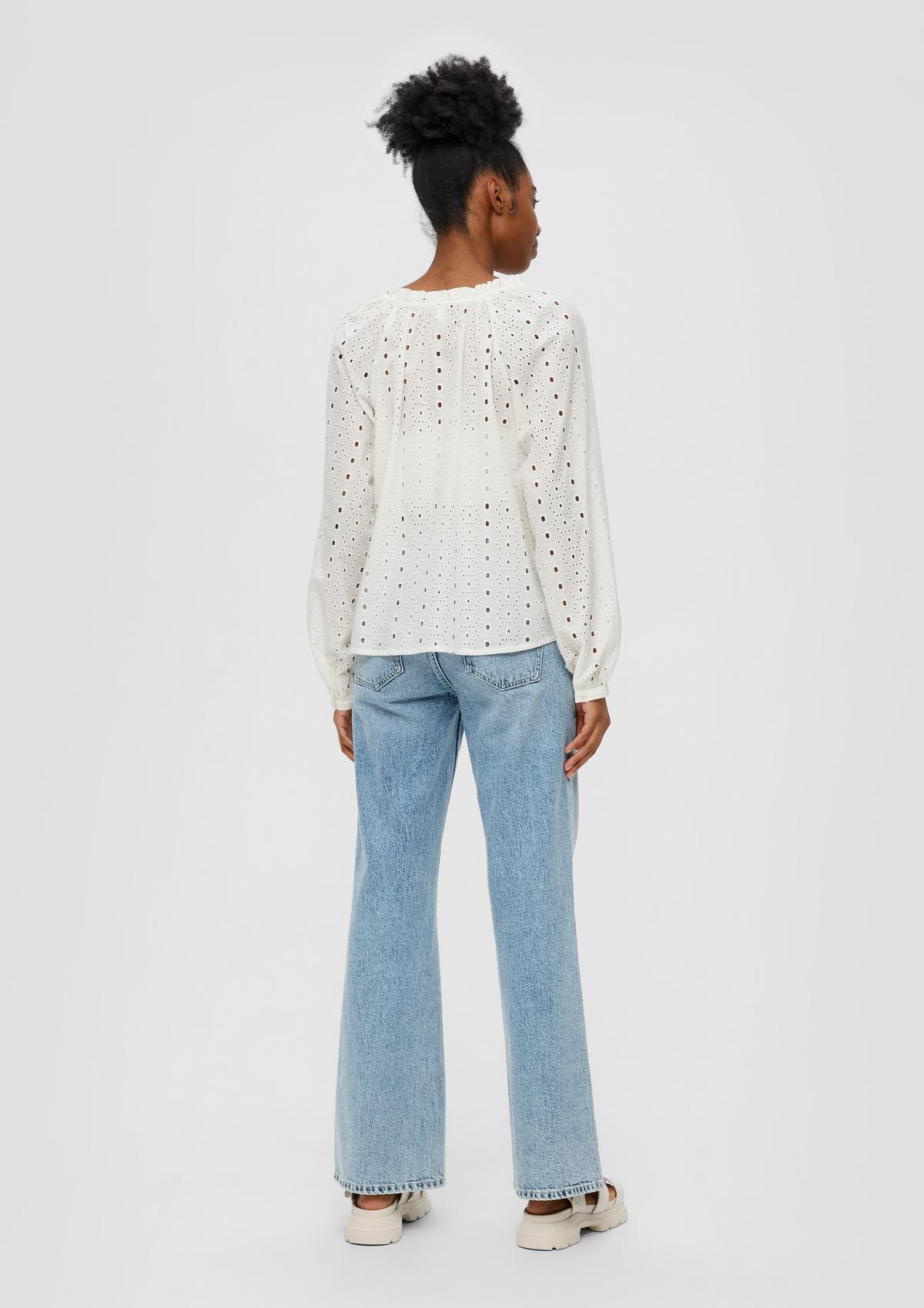s.Oliver Loose-fitting blouse with broderie anglaise