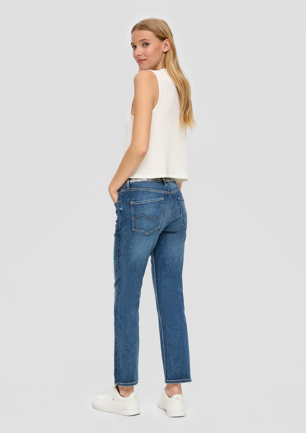 s.Oliver Catie jeans / high rise / straight leg / foil print
