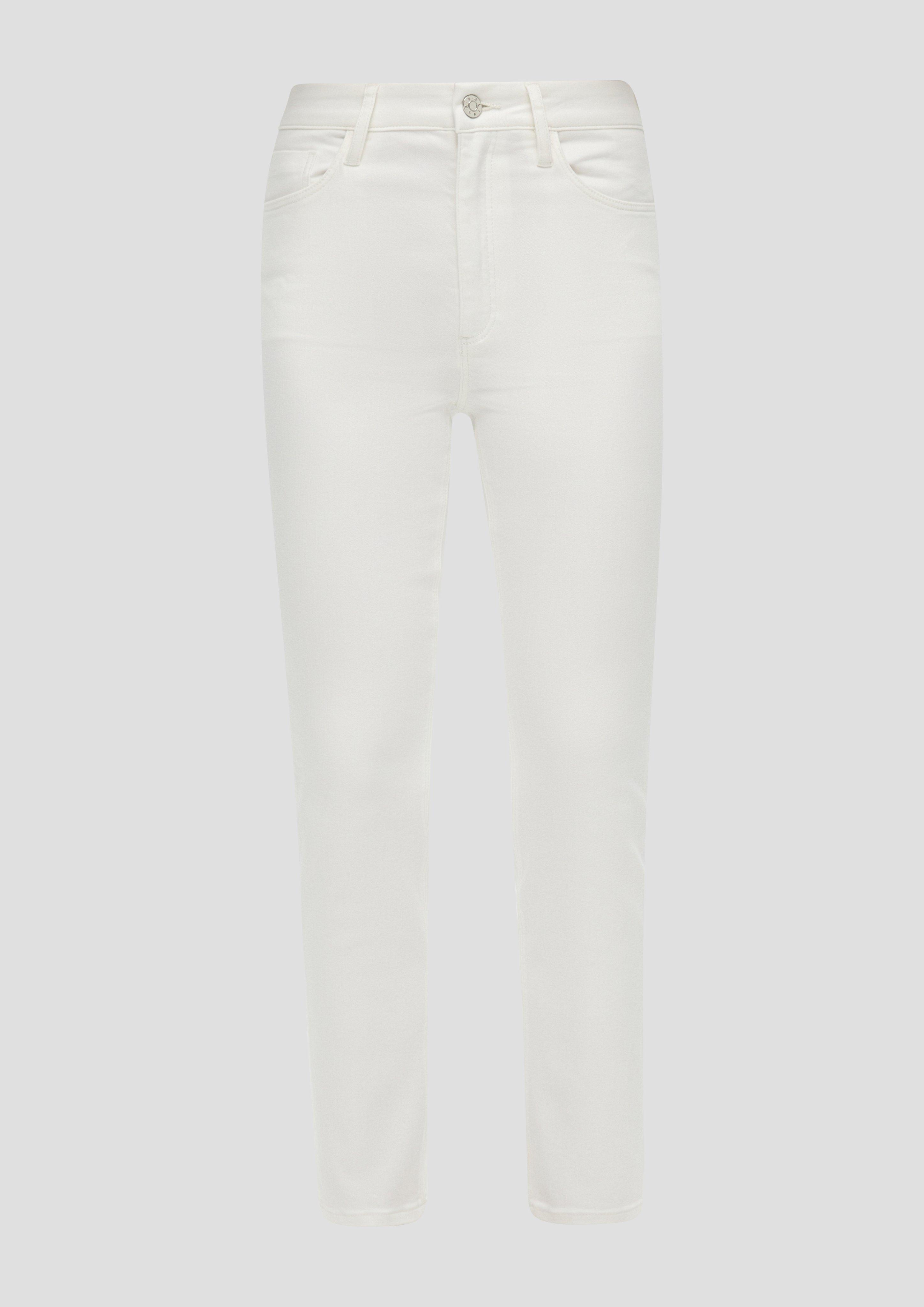 s.Oliver - Cropped Jeans Betsy / Slim fit / High rise / Slim leg, Damen, creme