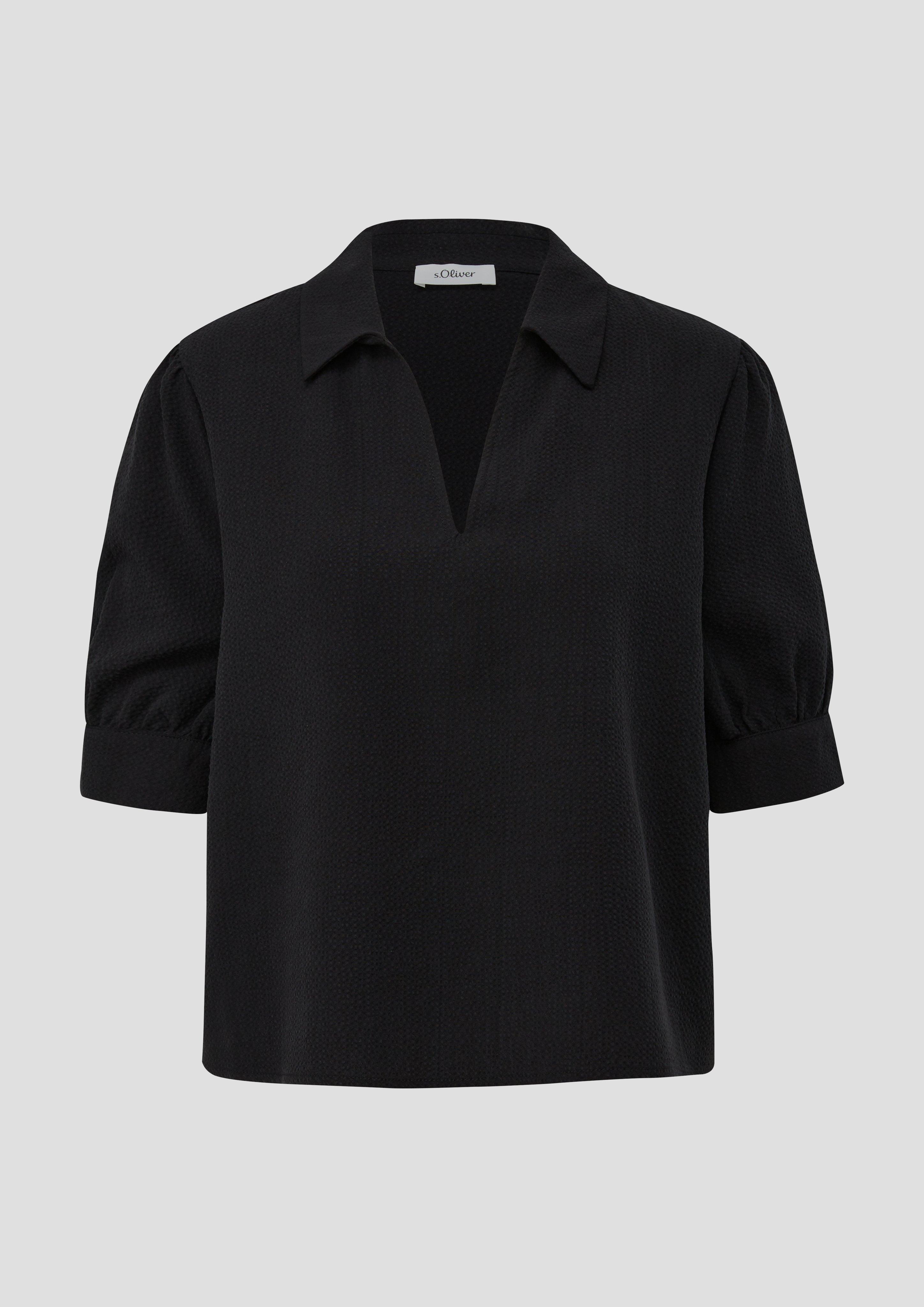 CUPSHE Damen Bluse Mit V-Ausschnitt & Puffärmeln – Elegant Mit Gesmokten Manschetten