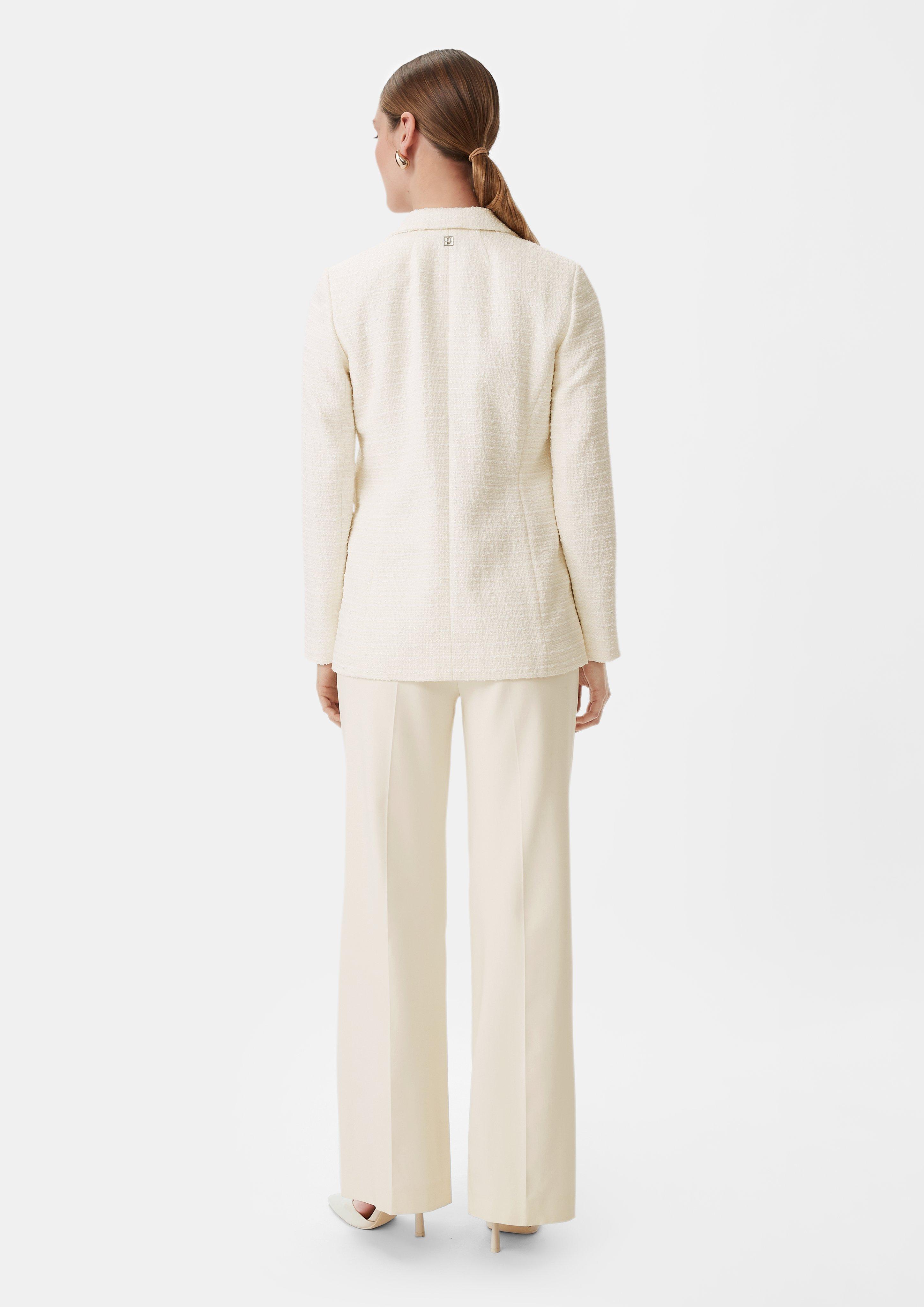 Bouclé blazer - white | Comma Bouclé blazer - white | Comma