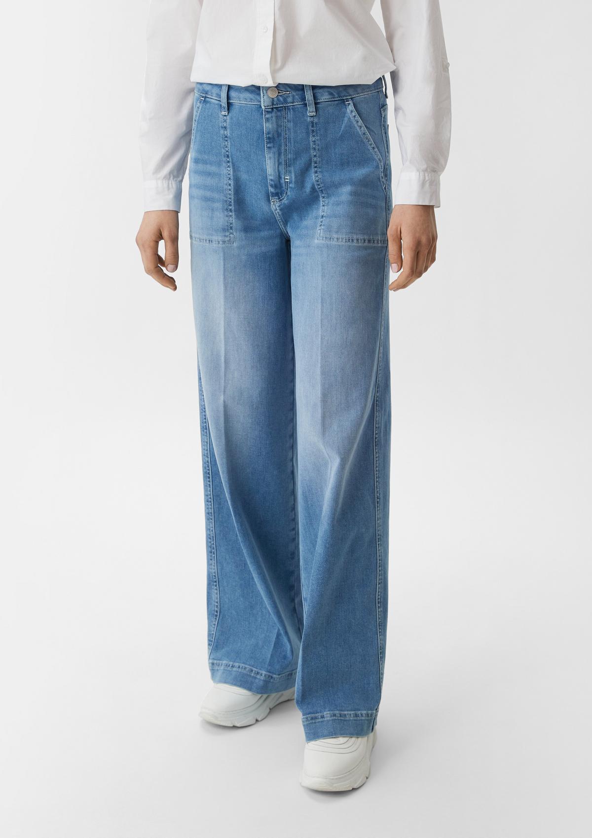 comma Wide Leg-Jeans mit hohem Bund