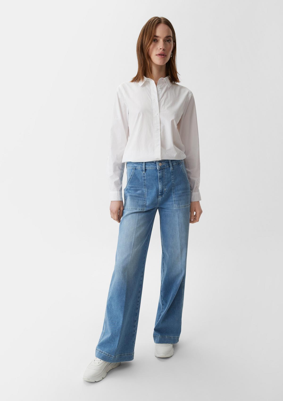 comma Wide Leg-Jeans mit hohem Bund